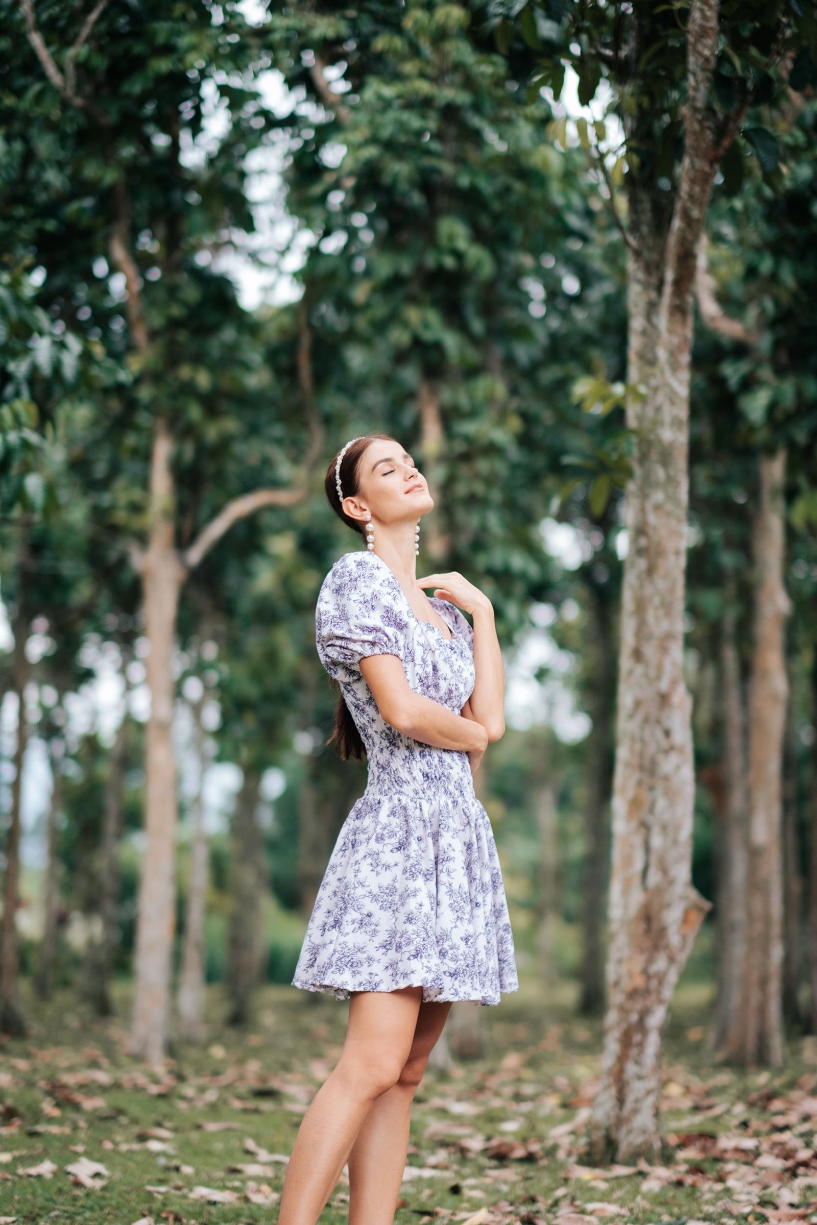 GET SPOTTED SHOP STOCKS  Jenny Blue Porcelain: Daisy Floral Smocked-waist Dress