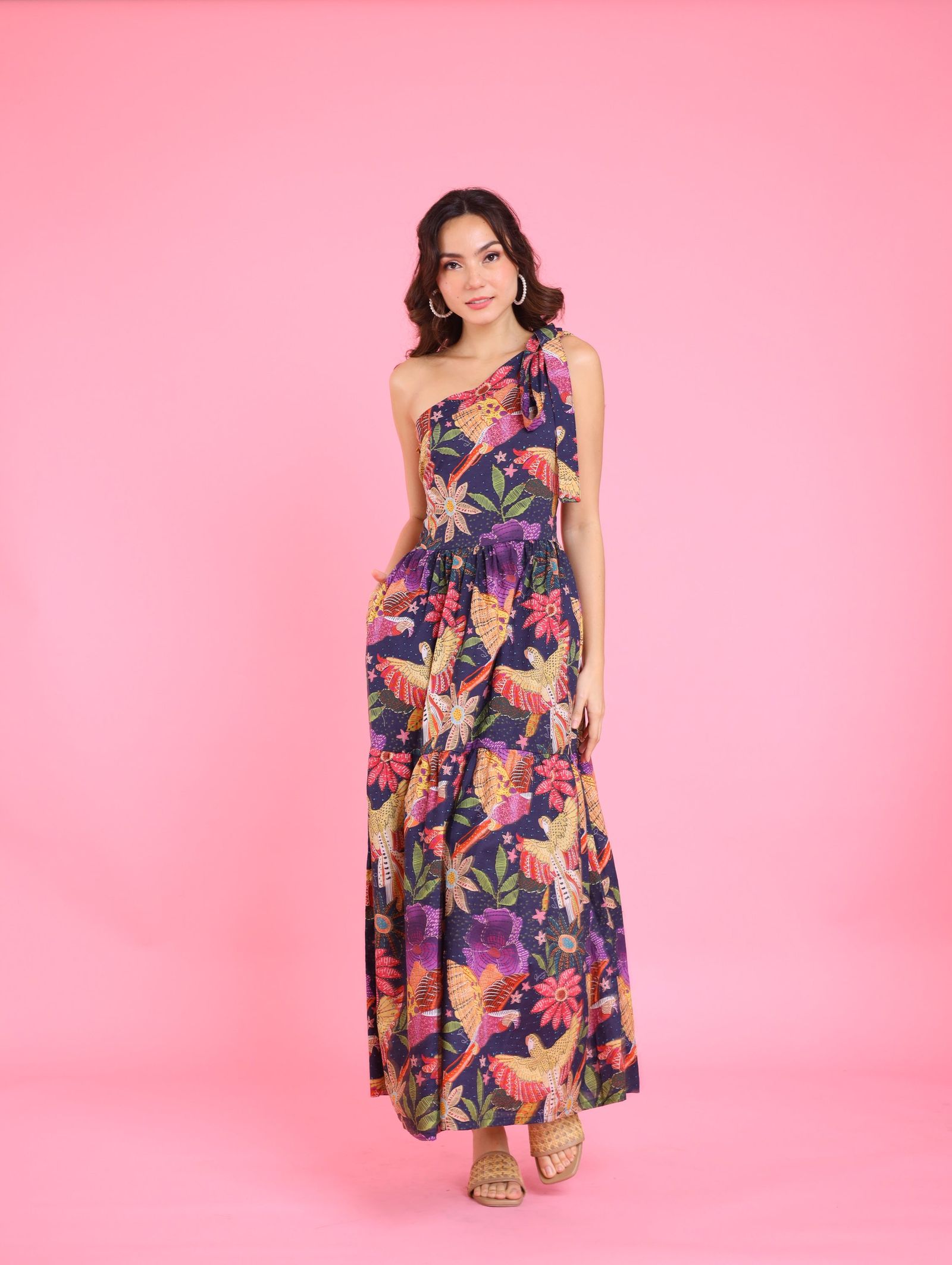 Jenny Avian Dreams: Summer One-Shoulder Smocked Back Dress