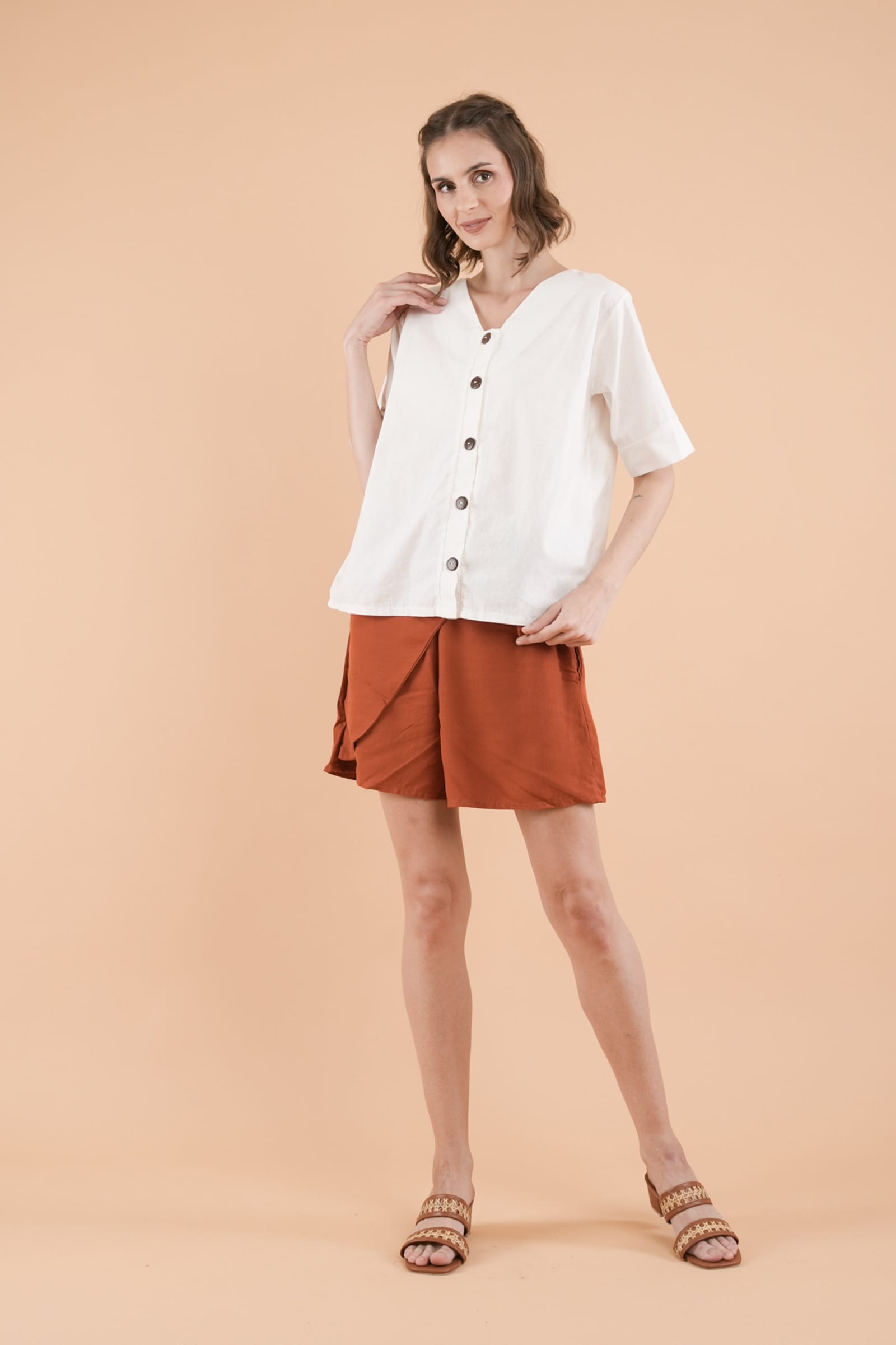 GET SPOTTED SHOP STOCKS Mix and Match Bottoms: Ellie Buttoned Top