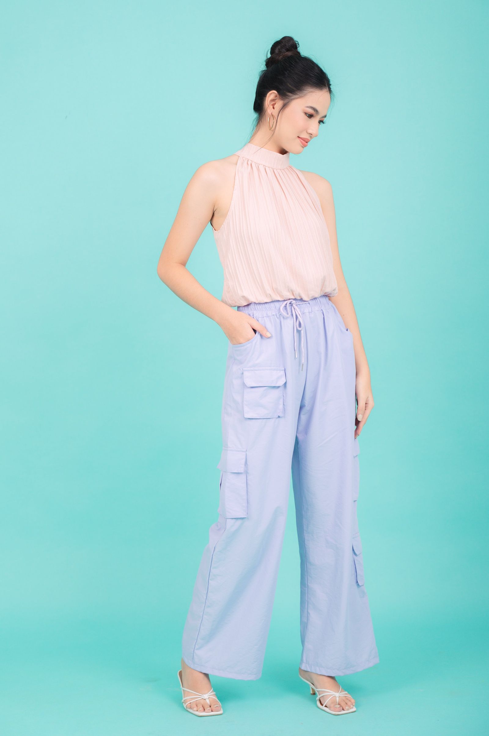 GS Basics 2: Karen Pleated Halter Top
