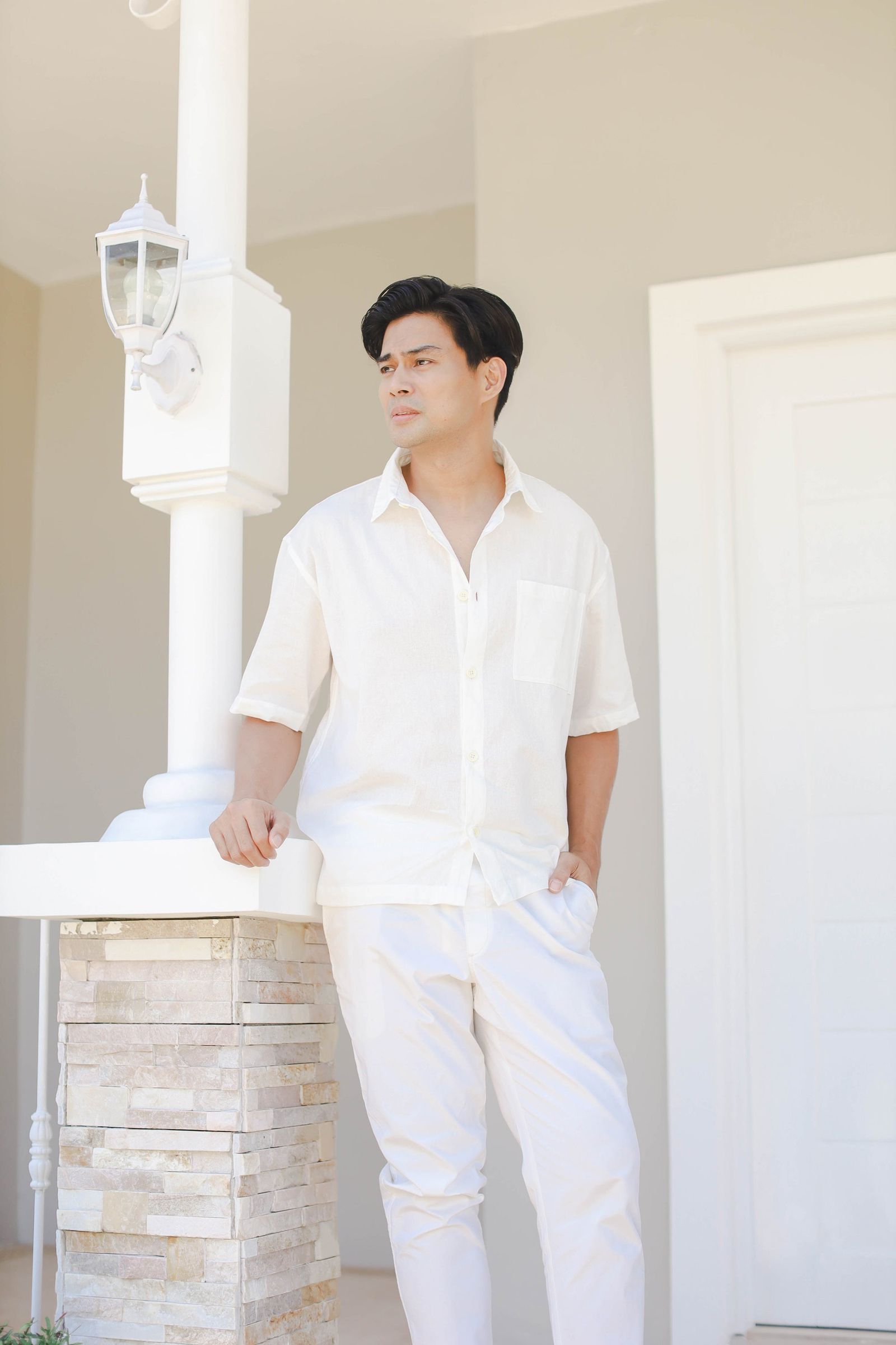 FOR MEN: Beni Button-down Linen Shirt