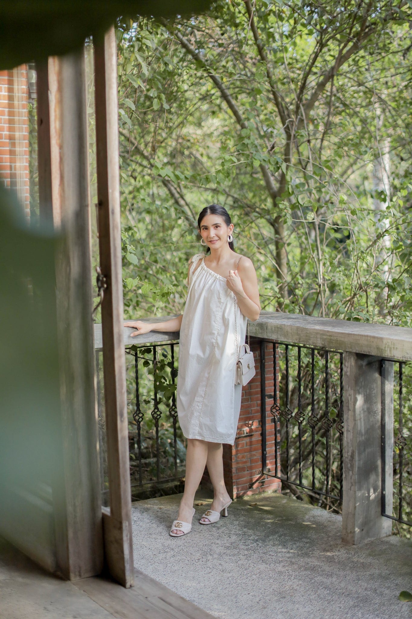GET SPOTTED SHOP STOCKS MUM x RPB 7: Carla One-Shoulder 100% Cotton Sundress