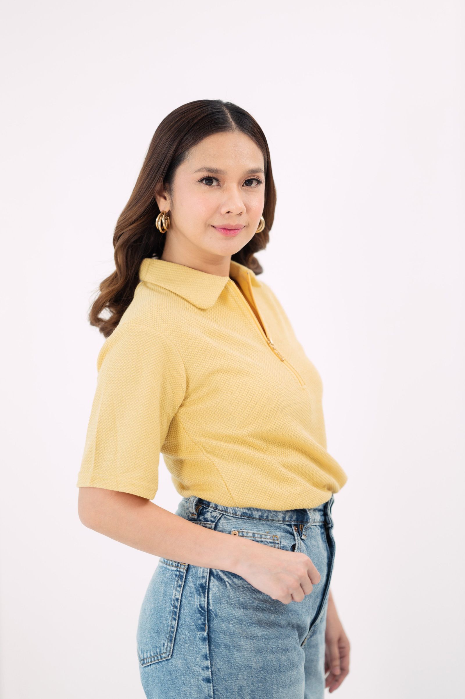 GS The Classics: Alma Zip Up Collar Top