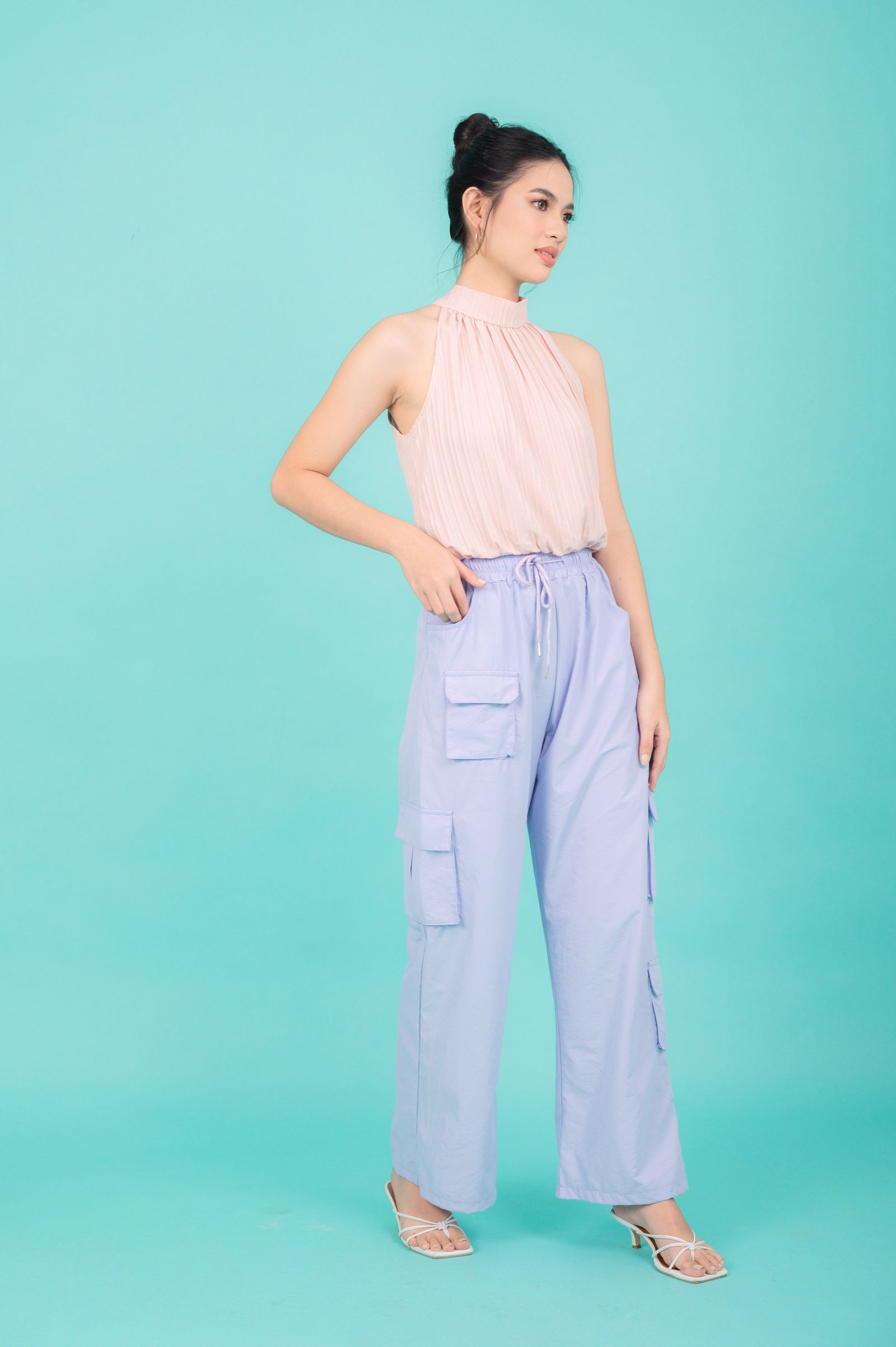 GS Basics 2: Karen Pleated Halter Top