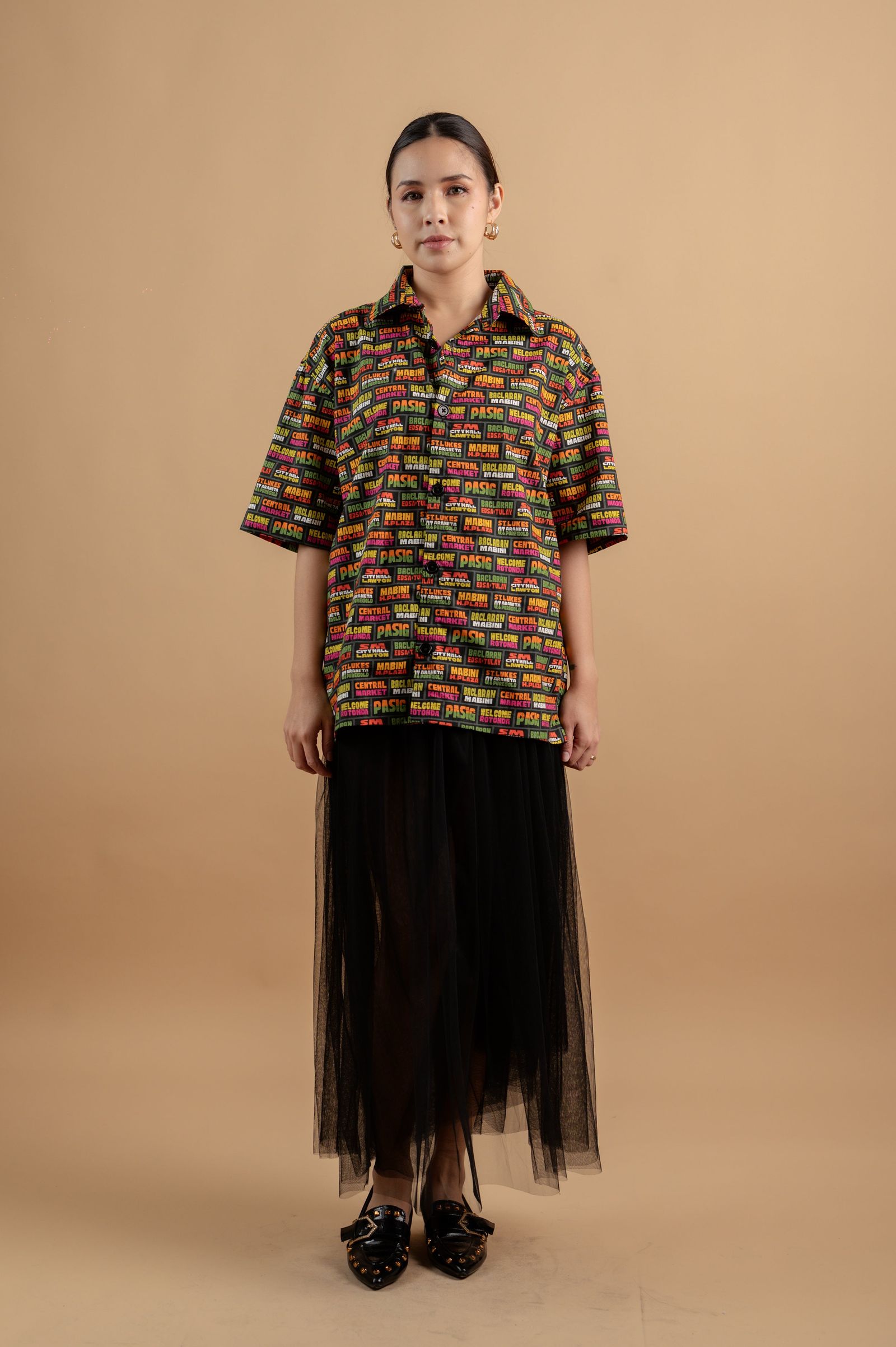 MNL EMGEE by Get Spotted: Beni Buttondown in Para Po Fabric
