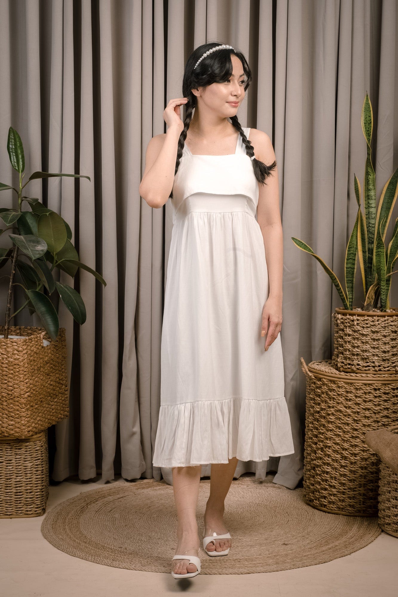 Molly White Bow Back Dress