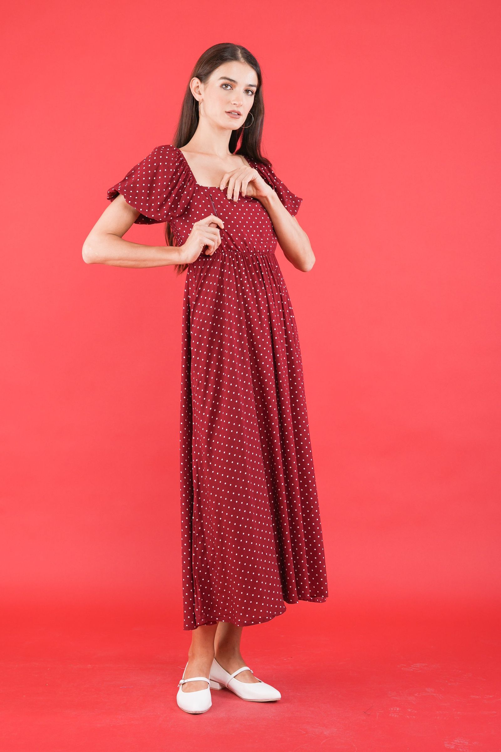 GET SPOTTED SHOP STOCKS GS Polka 2: Genesis Smocked Dress