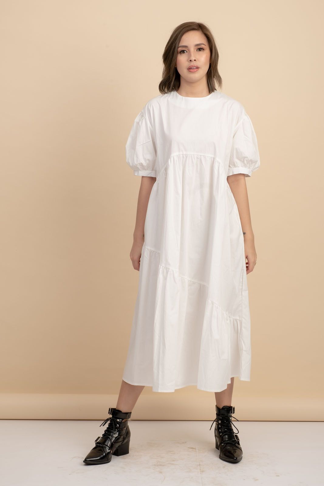 Arianne White Poplin Dress