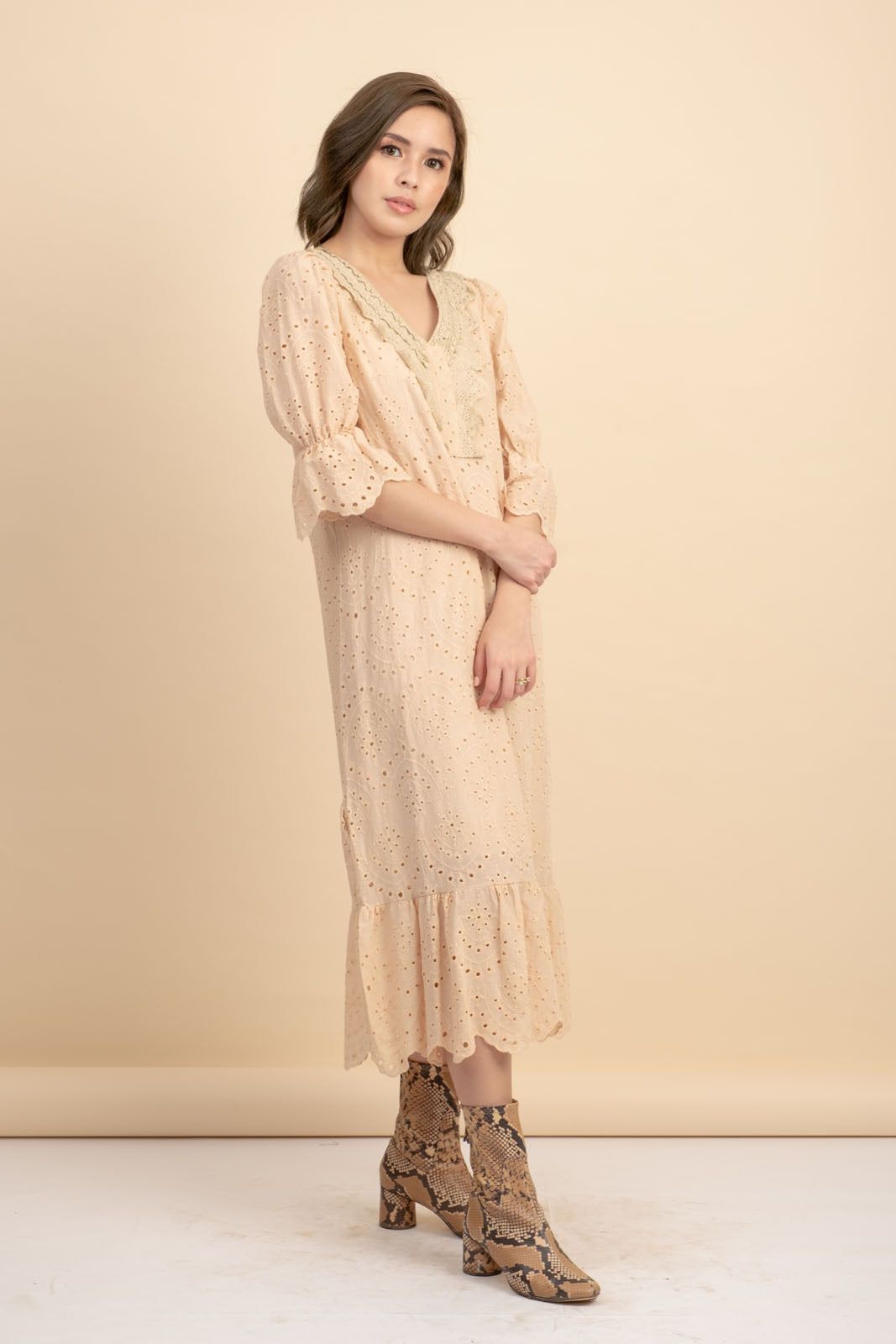 Alexa Nude Midi Dress