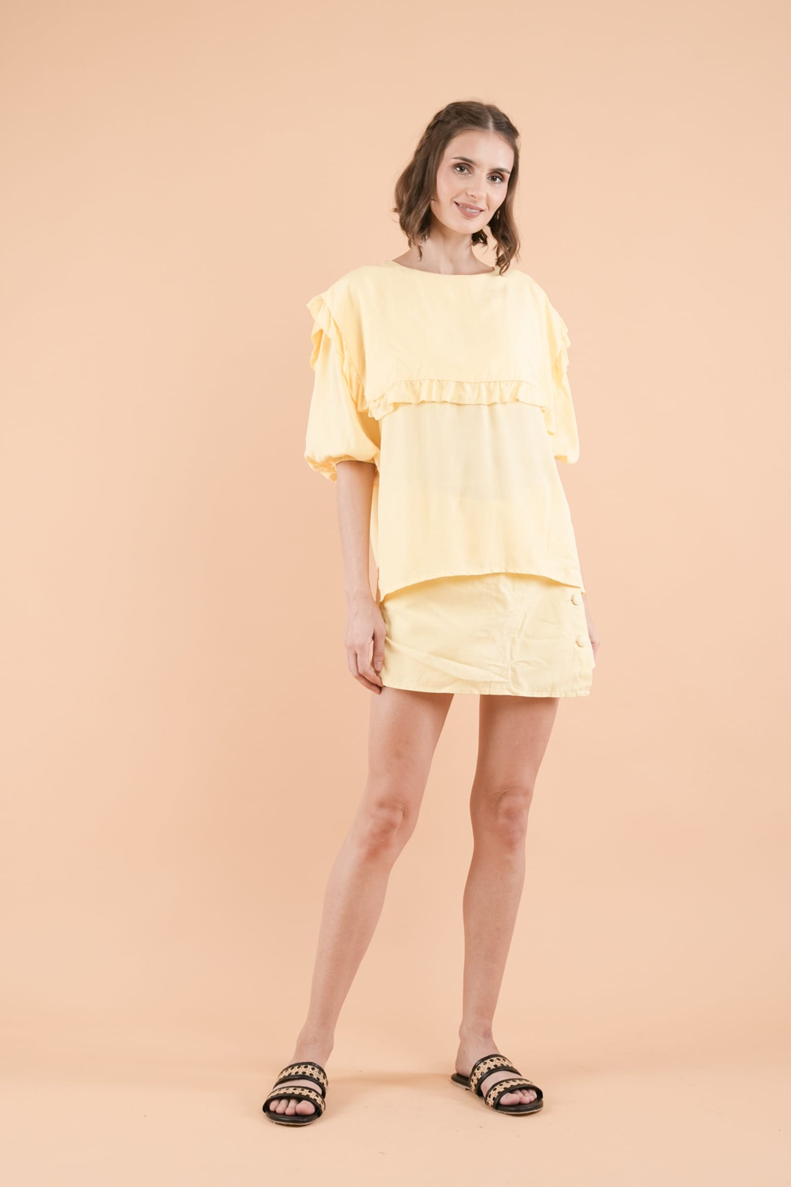 GET SPOTTED SHOP STOCKS Mix and Match Bottoms: Gianna Square Collared Top