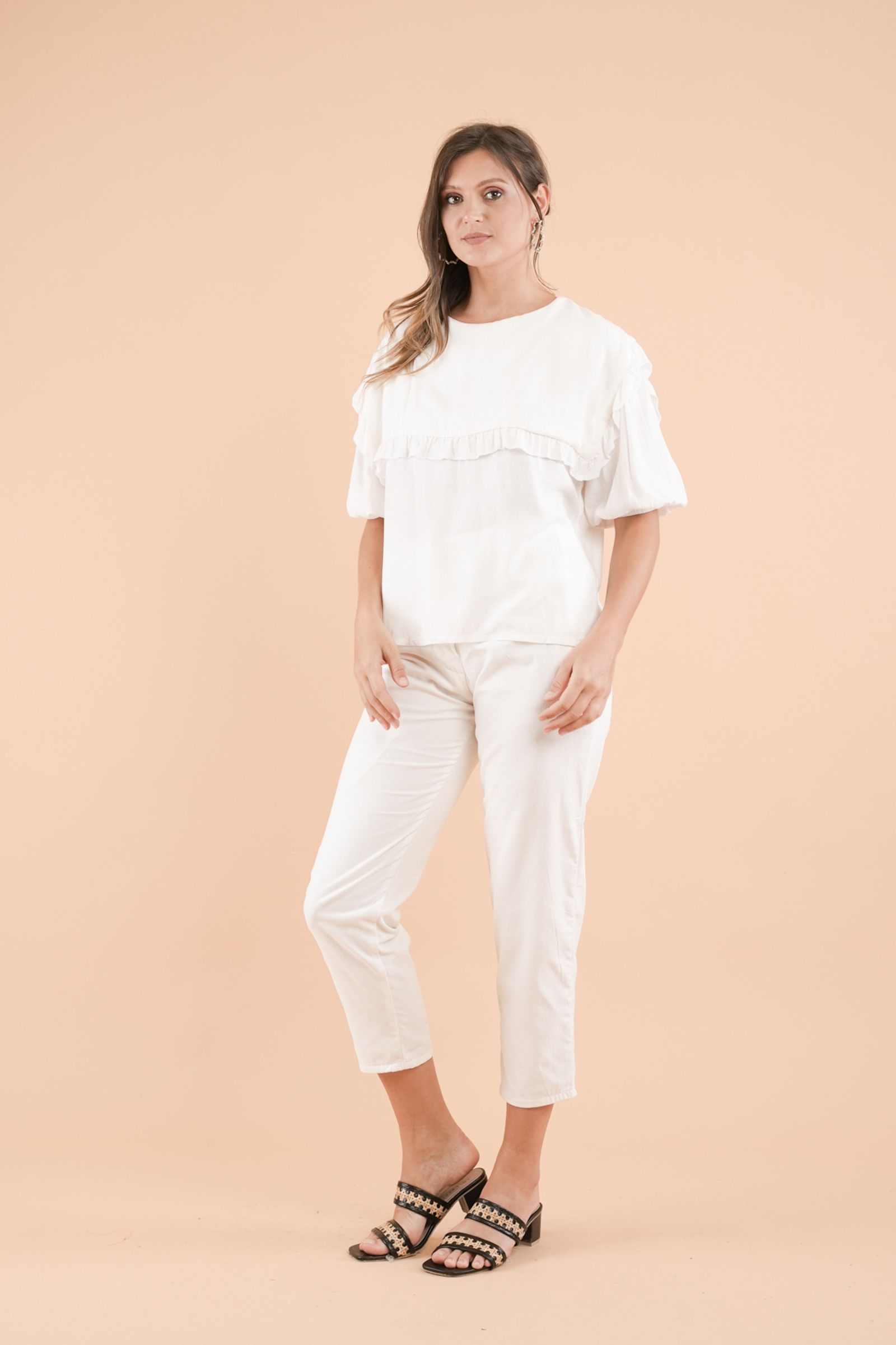 GET SPOTTED SHOP STOCKS Mix and Match Bottoms: Gianna Square Collared Top