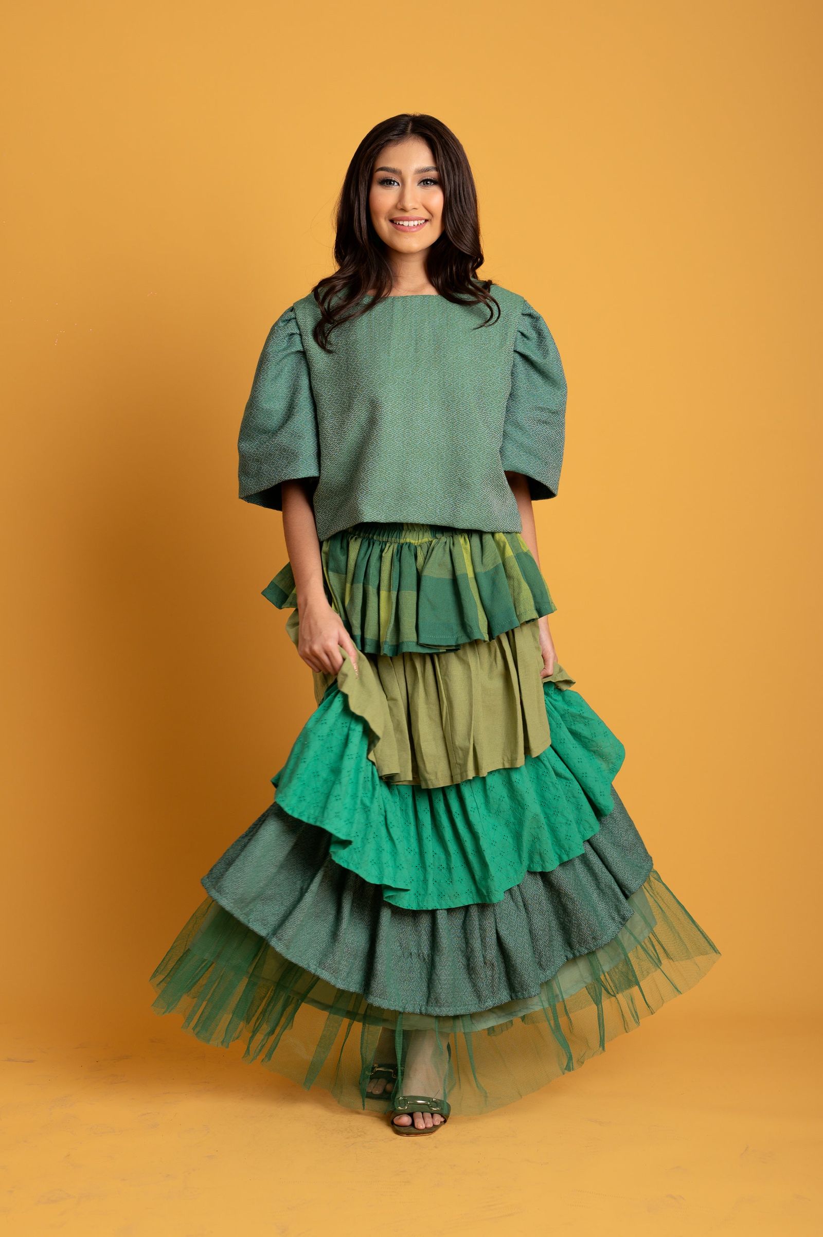 MNL EMGEE by Get Spotted: Oversized Gabriela in Green Hablon