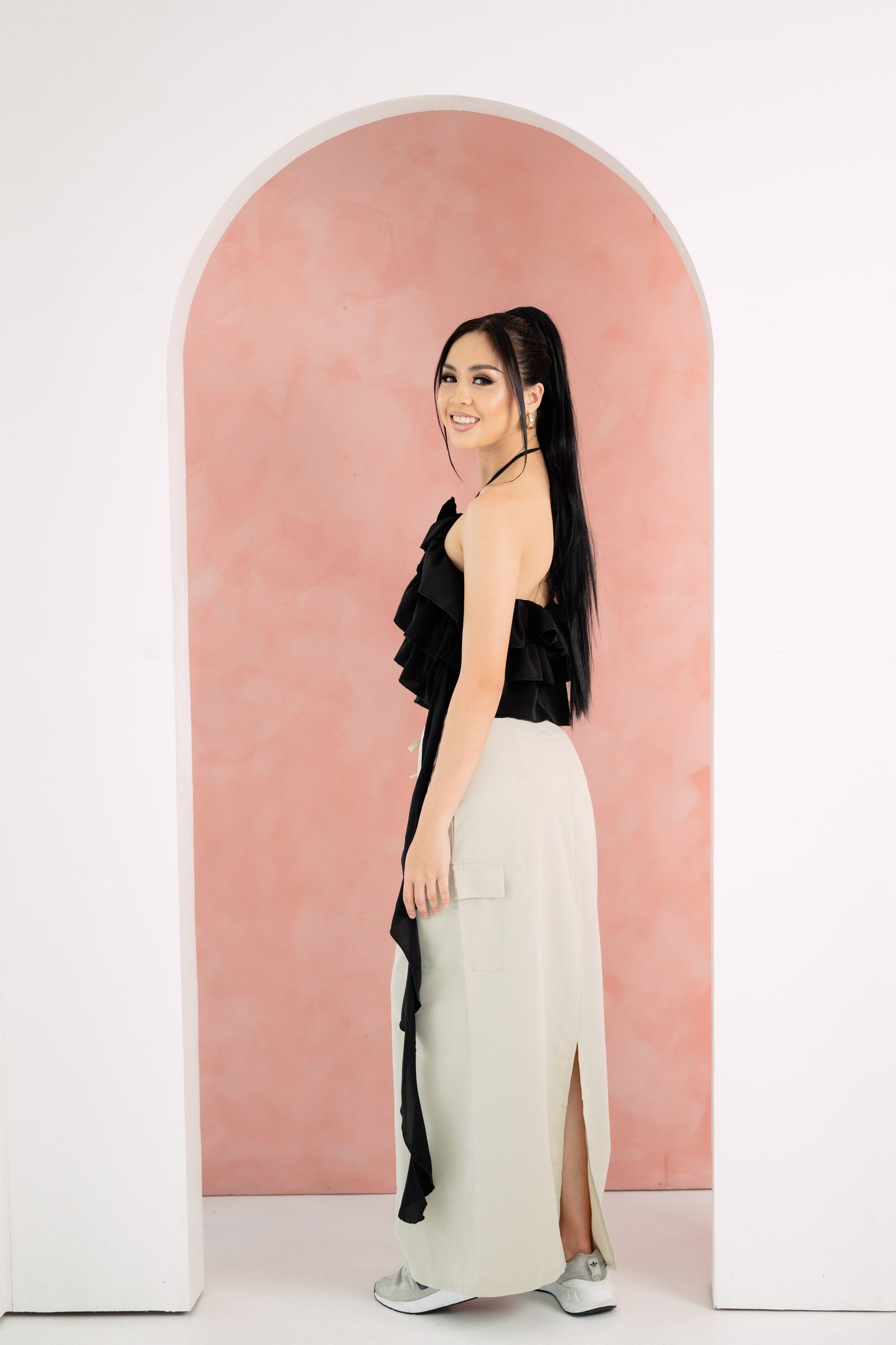 GS Gen Z: Apricot Cargo Maxi Skirt