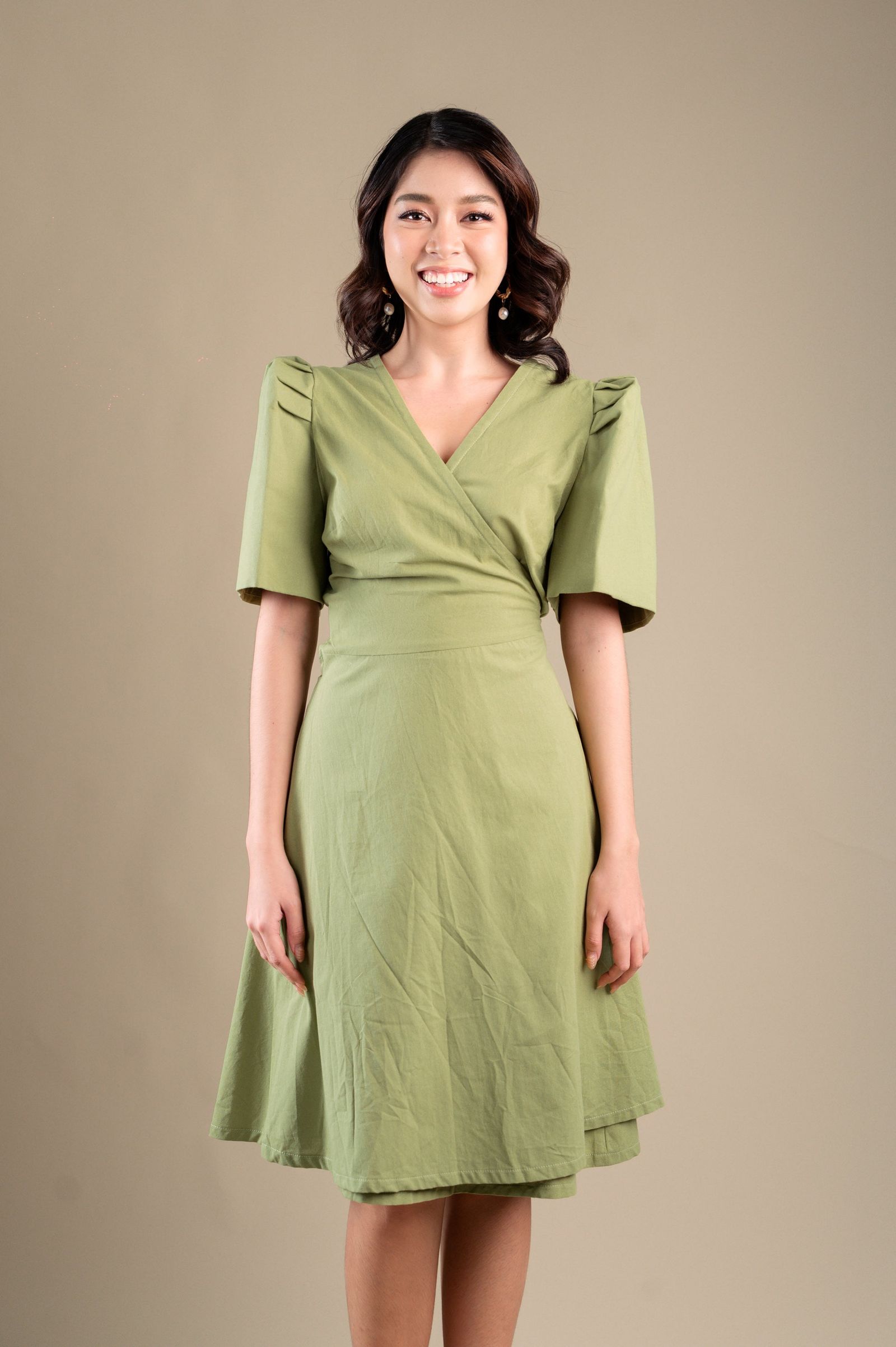 Maud London x Get Spotted: Julian Dress in Avocado