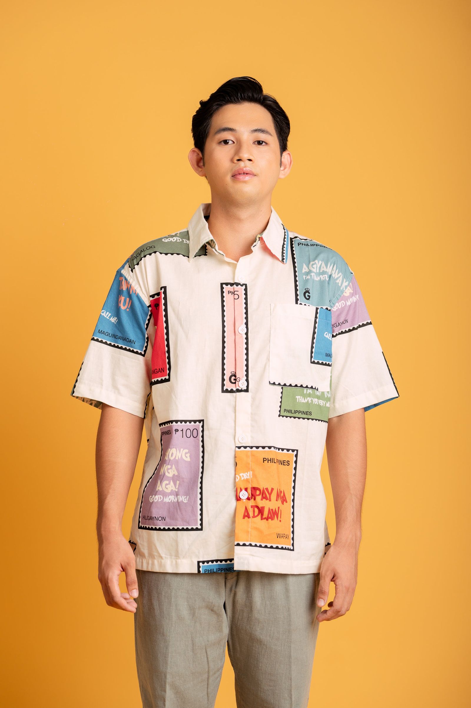 MNL EMGEE by Get Spotted : Isagani Oversized Top in Tatak Pinoy Fabric