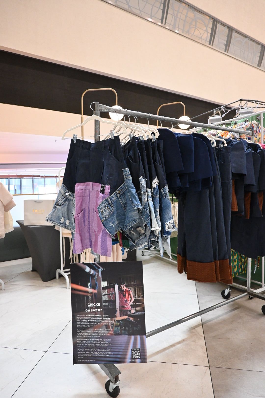 MNL EMGEE by Get Spotted: Bessie Upcycled Skirt with Hablon Accent