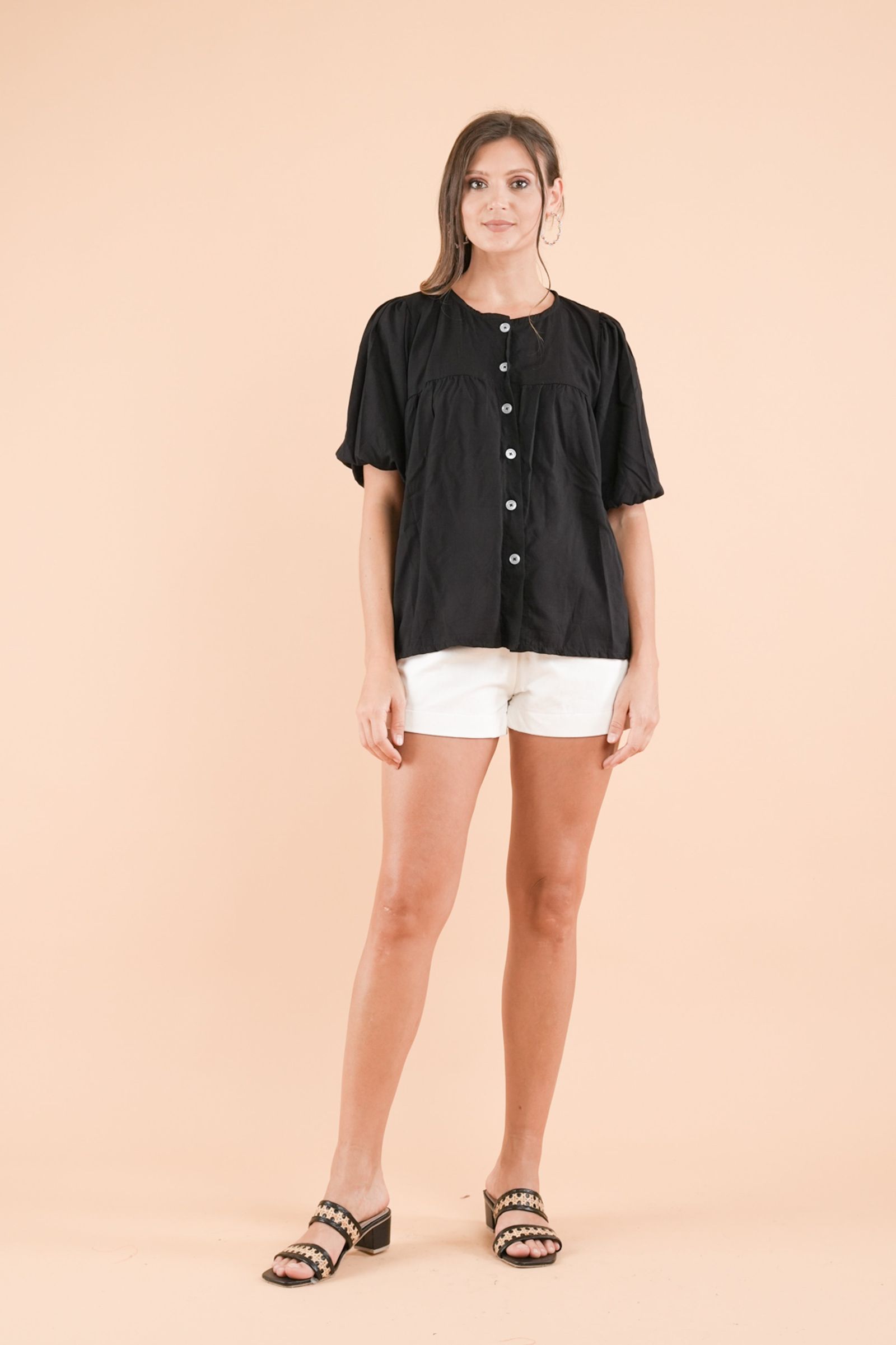 GET SPOTTED SHOP STOCKS Mix and Match Bottoms: Ella Buttoned Top