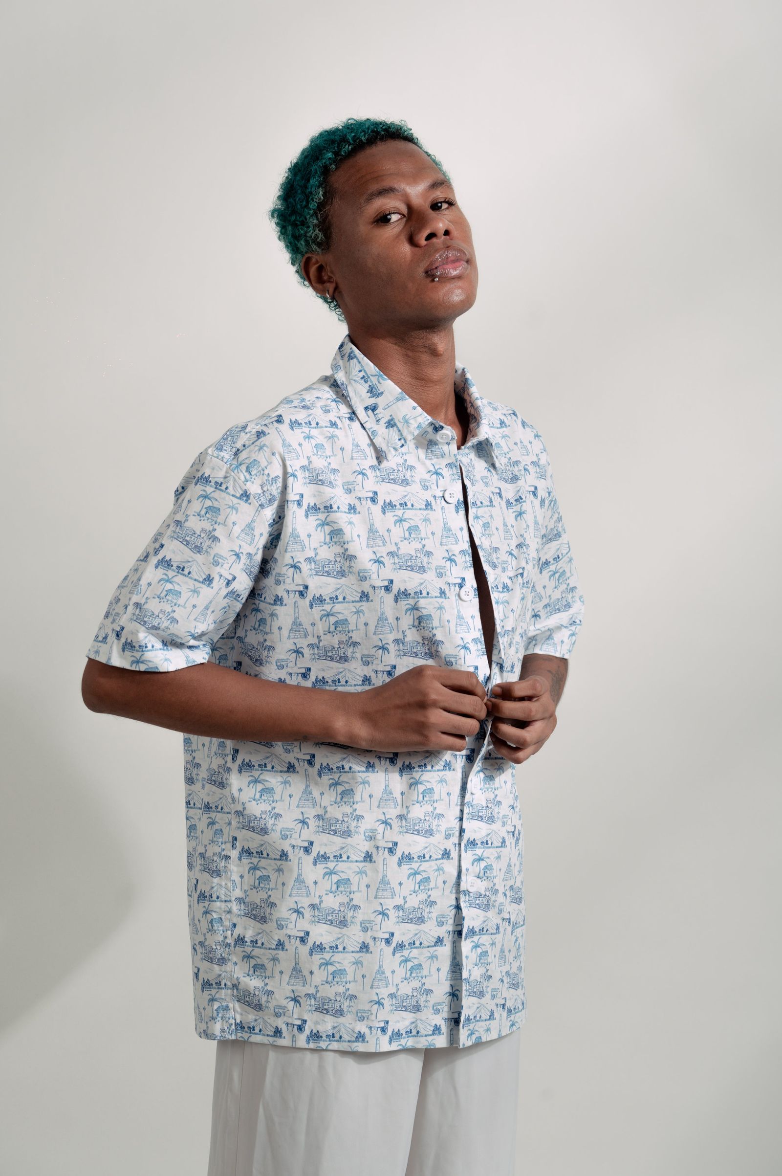 MNL EMGEE by Get Spotted : Beni Buttondown in Toile de Pinoy Fabric