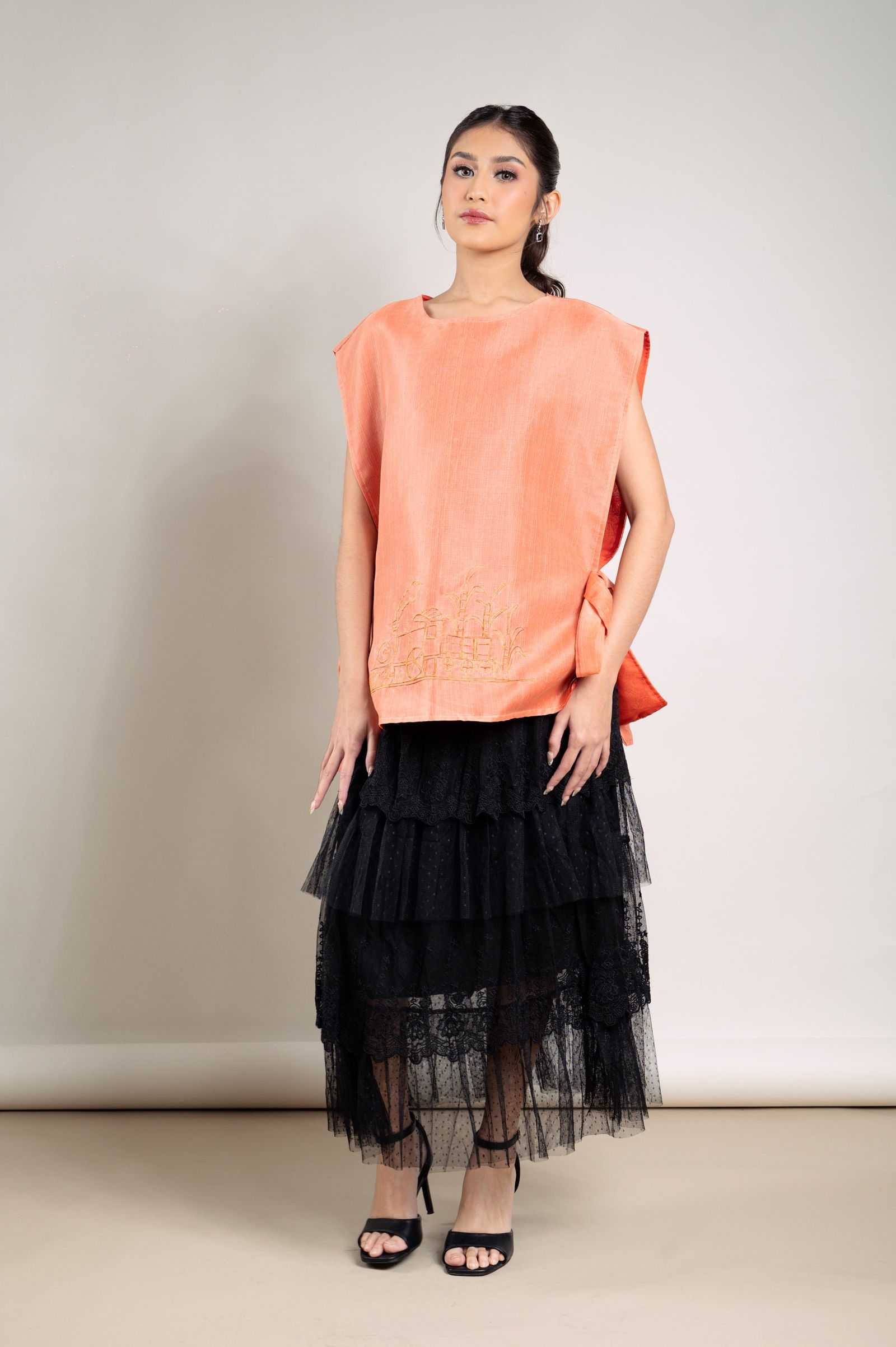 MNL EMGEE by Get Spotted: Kidlat Bib in Pina Fabric