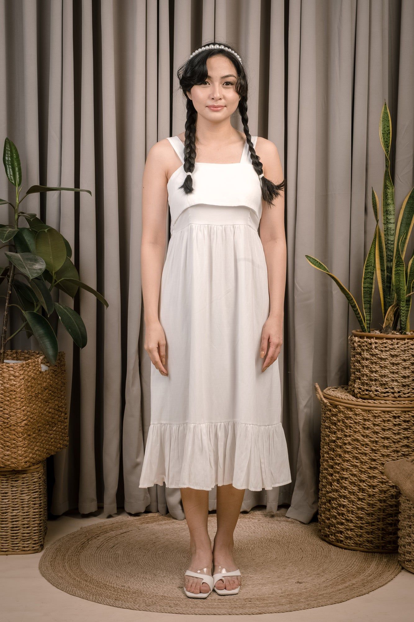 Molly White Bow Back Dress