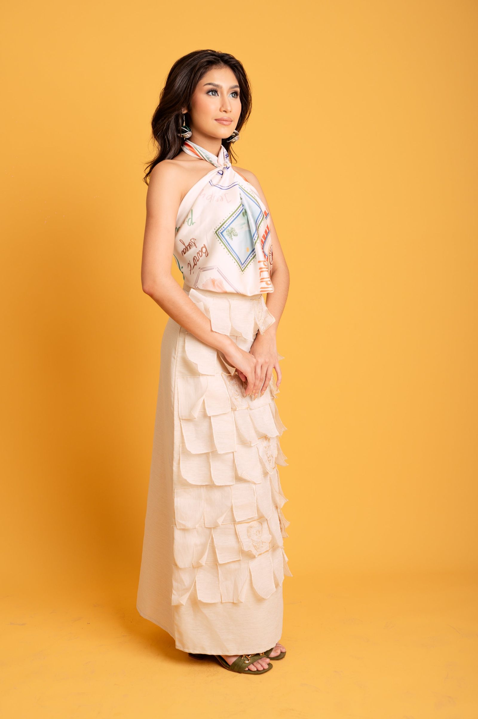 MNL EMGEE by Get Spotted: Handmade Skirt featuring National Heroes Embroidery