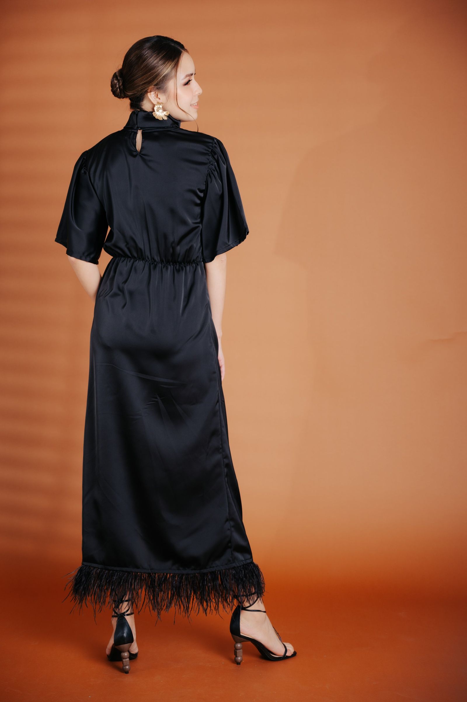 Alhambra x GS: The Karl Dress with Ostrich Feathers