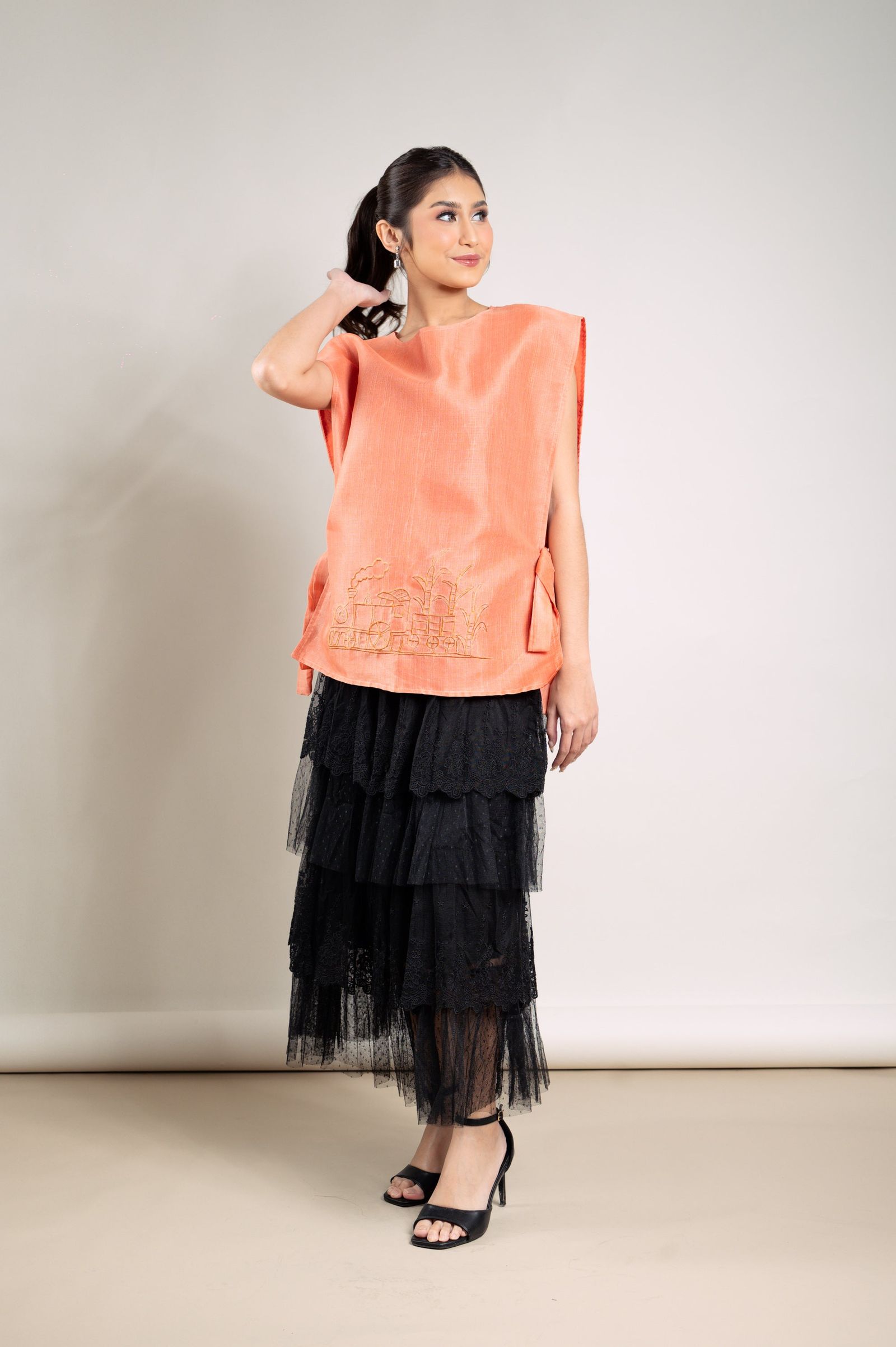 MNL EMGEE by Get Spotted: Kidlat Bib in Pina Fabric