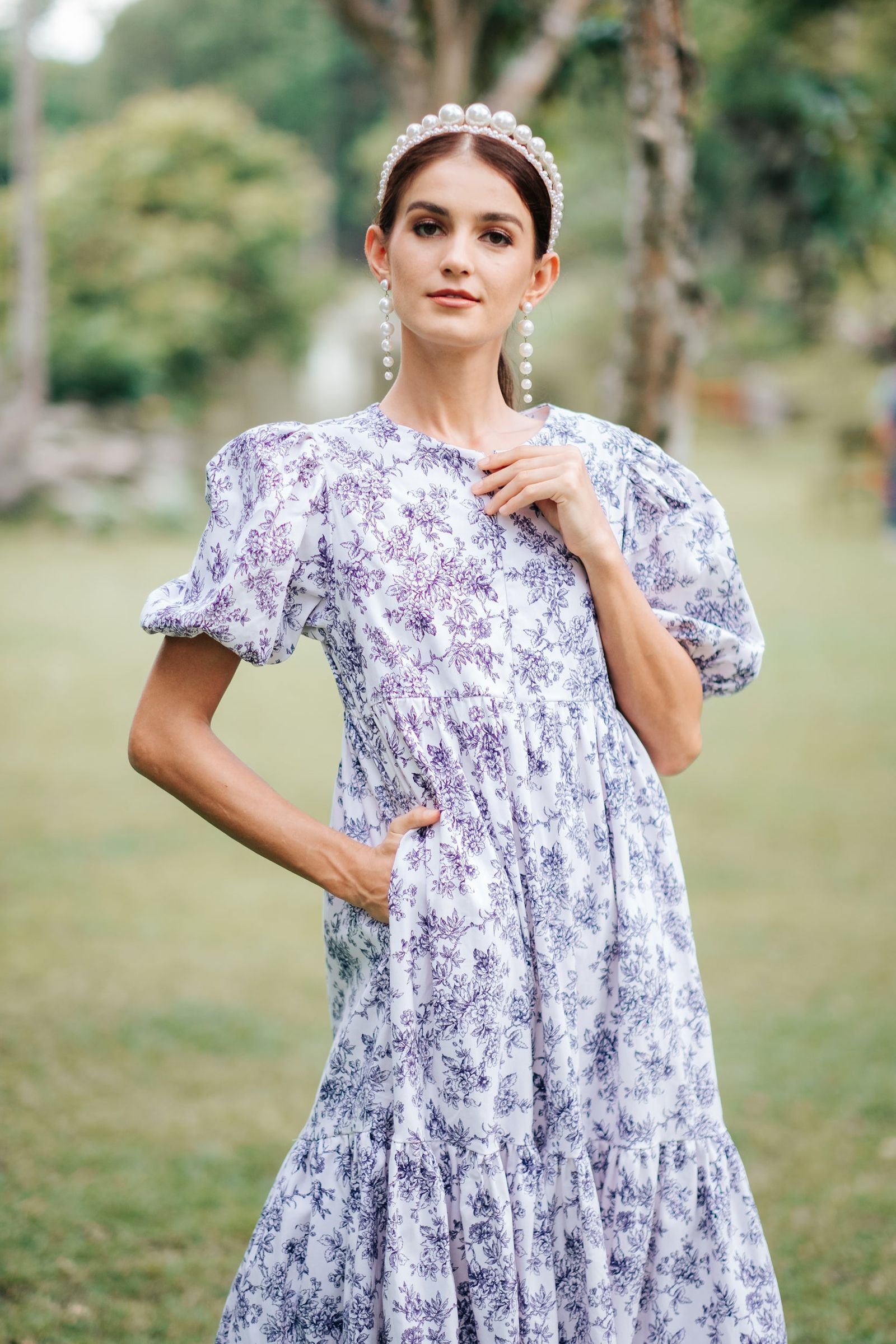 GET SPOTTED SHOP STOCKS Jenny Blue Porcelain: Daphne Maxi Dress