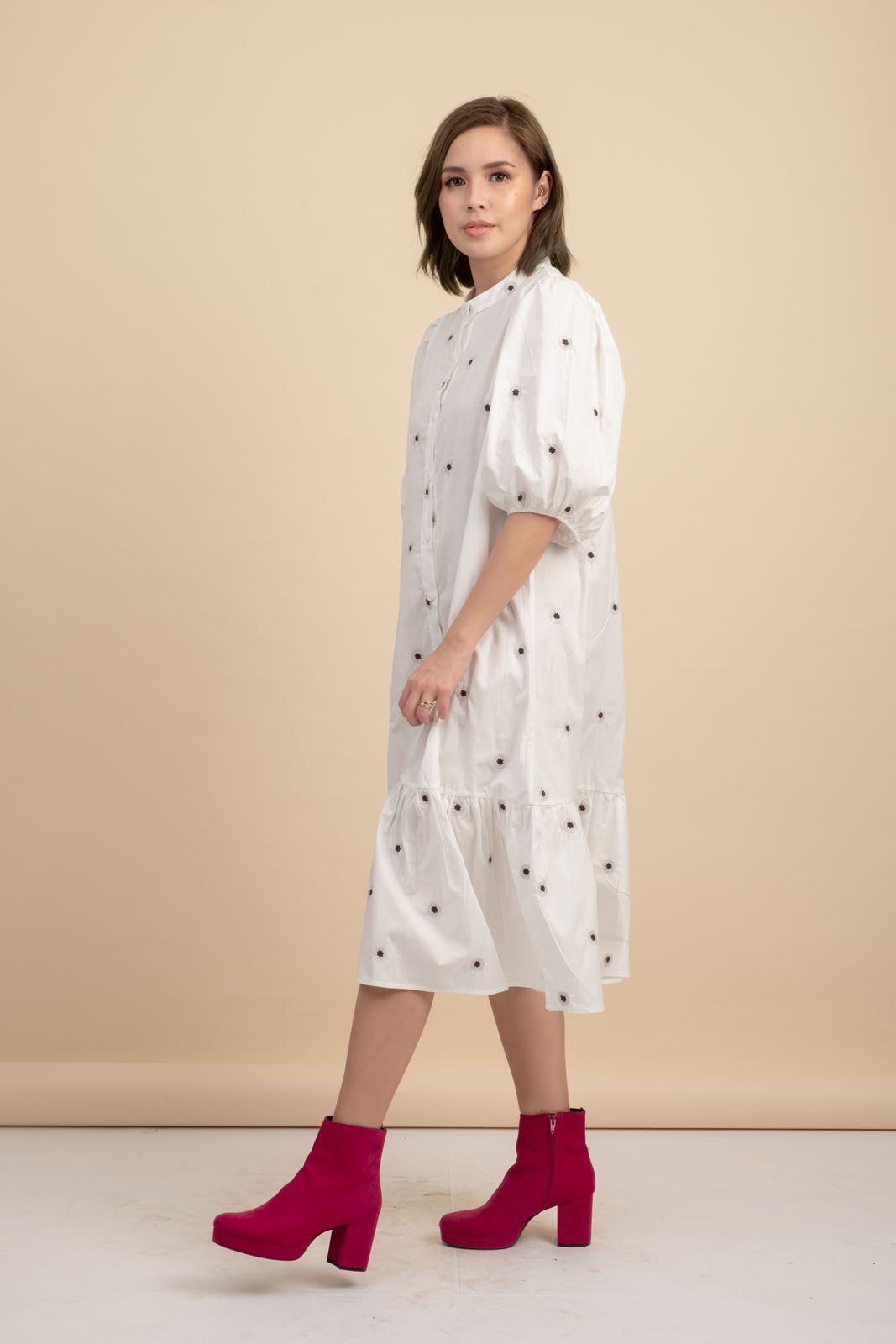 Liz Dress w/ Puffed Sleeves