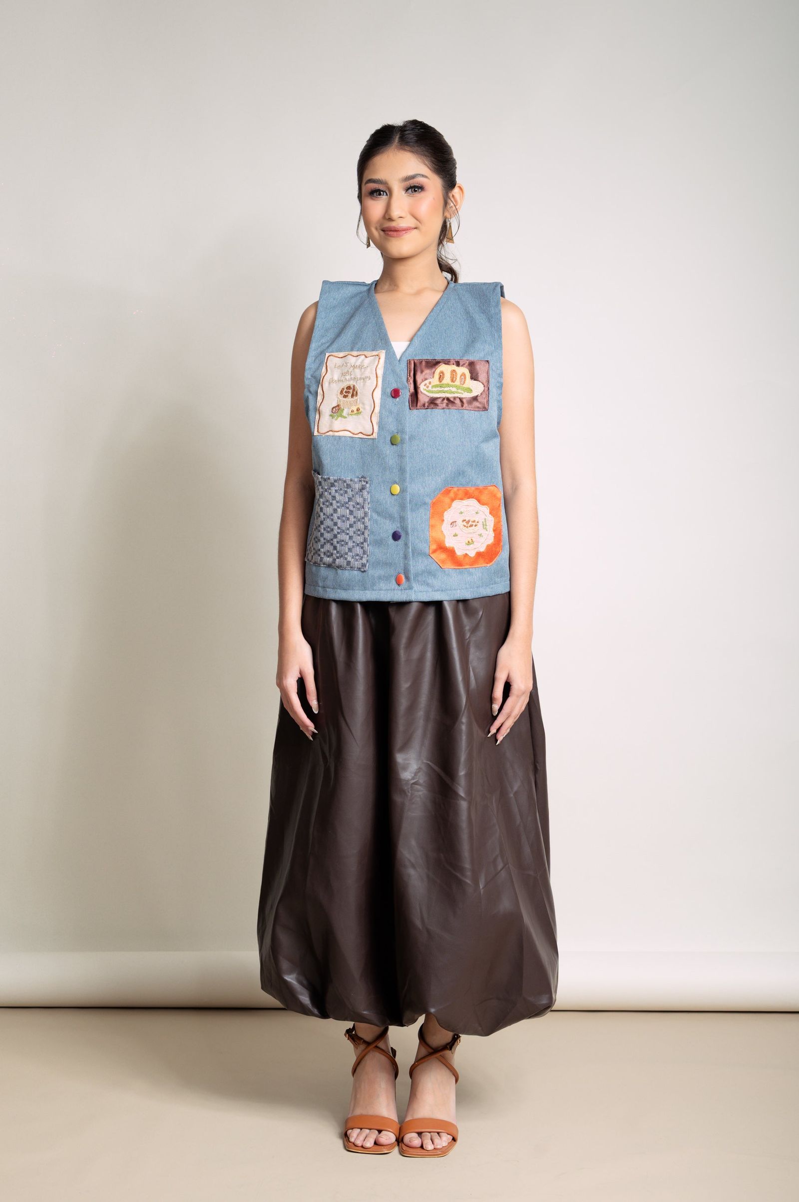 Pre-Holiday 2025: Sky Leather Skirt