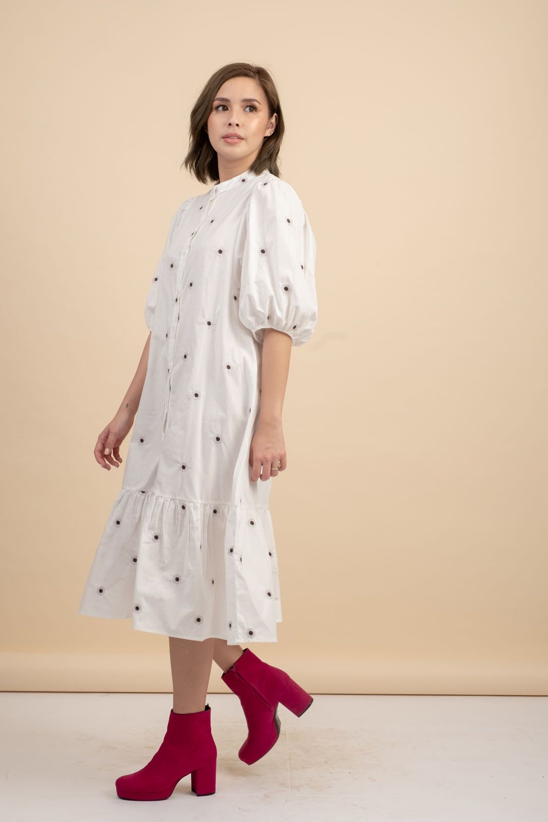 Liz Dress w/ Puffed Sleeves