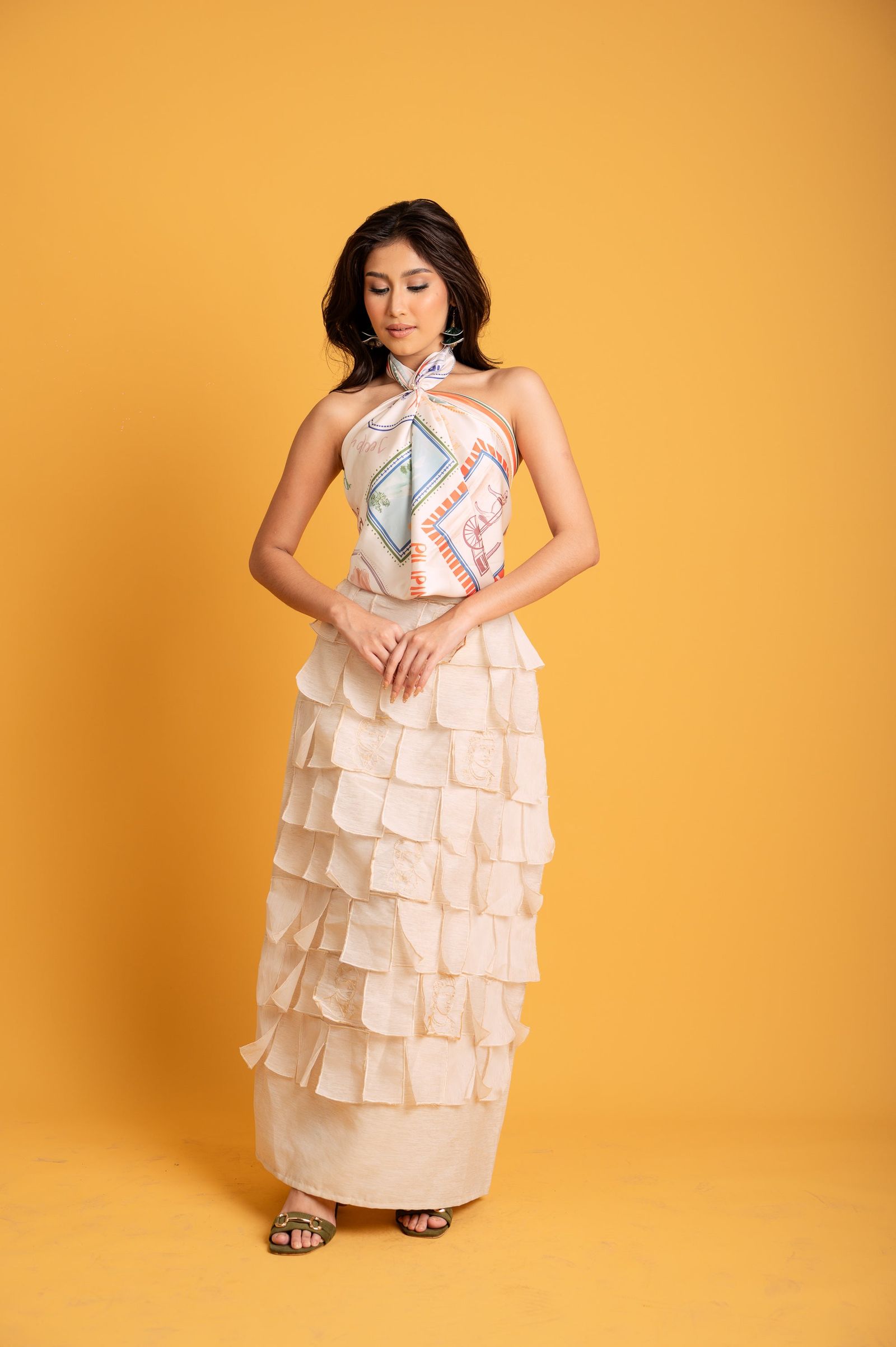 MNL EMGEE by Get Spotted: Handmade Skirt featuring National Heroes Embroidery
