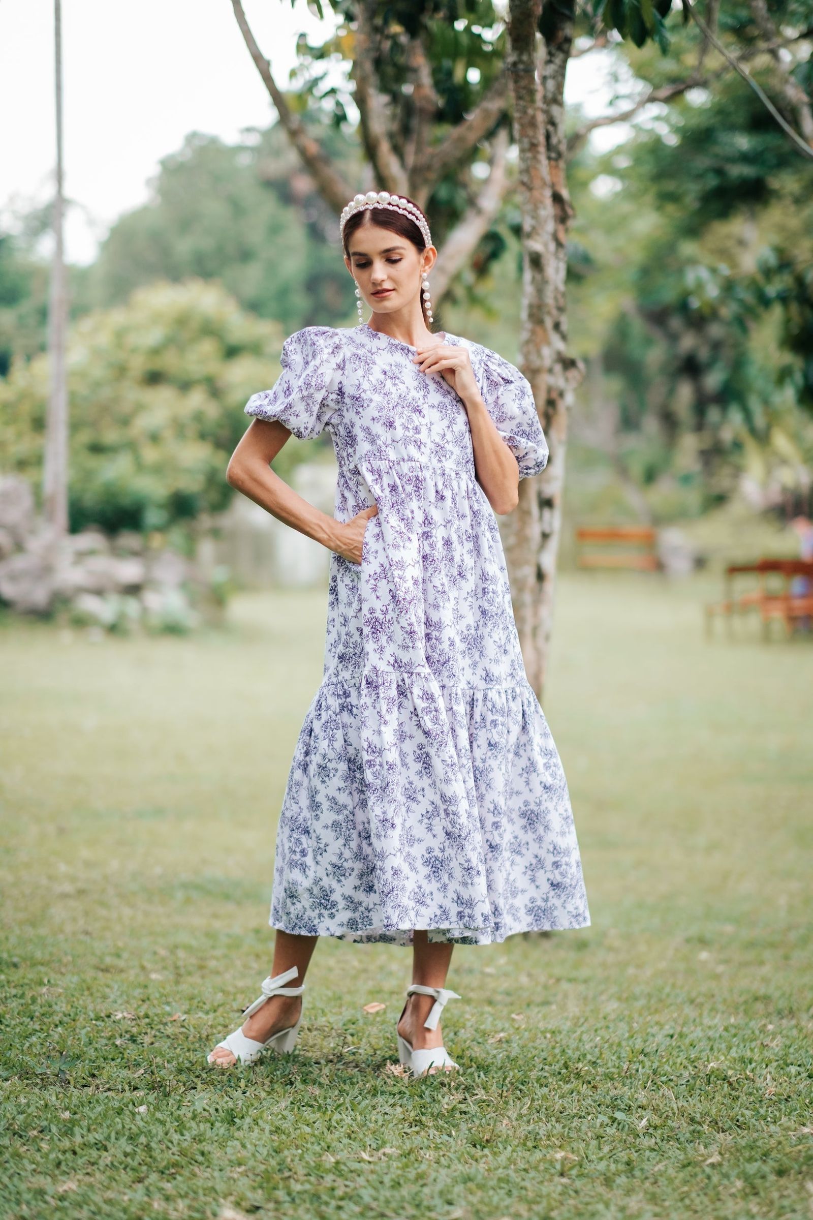GET SPOTTED SHOP STOCKS Jenny Blue Porcelain: Daphne Maxi Dress
