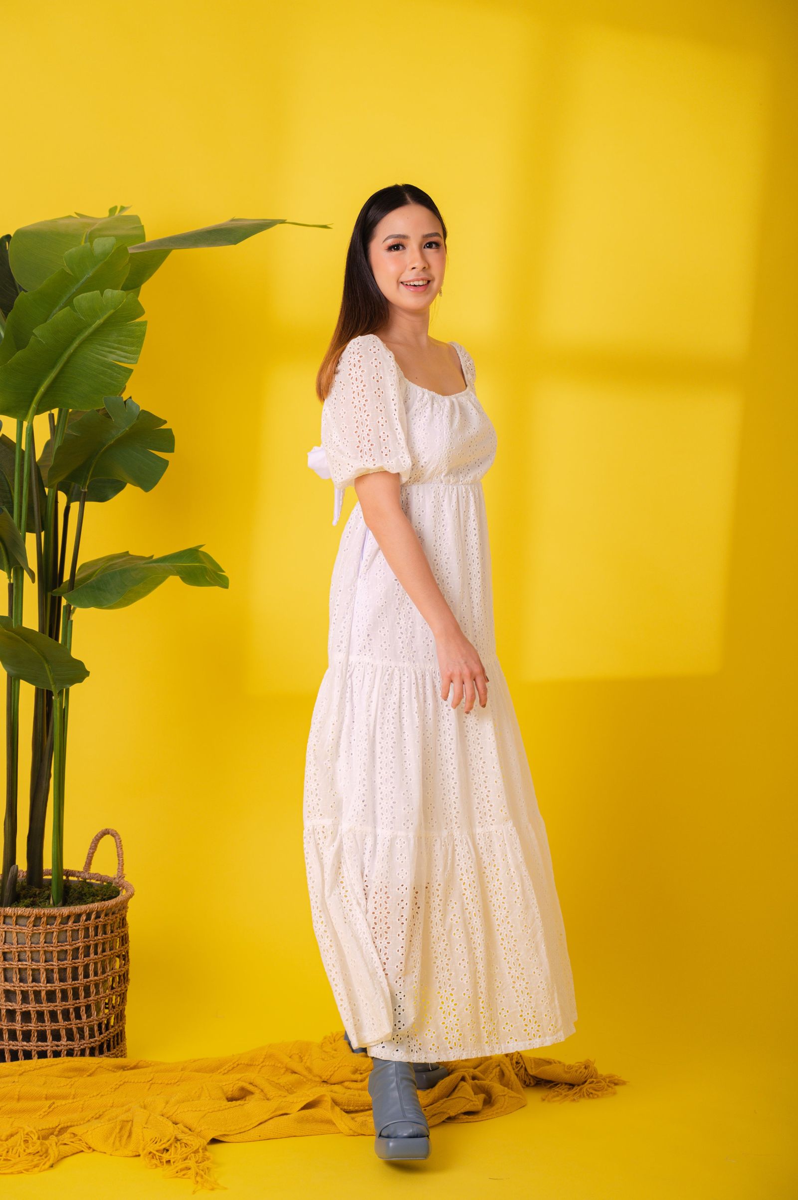 GET SPOTTED SHOP STOCKS Jenny Eyelet 3: Lara Premium Eyelet Dress
