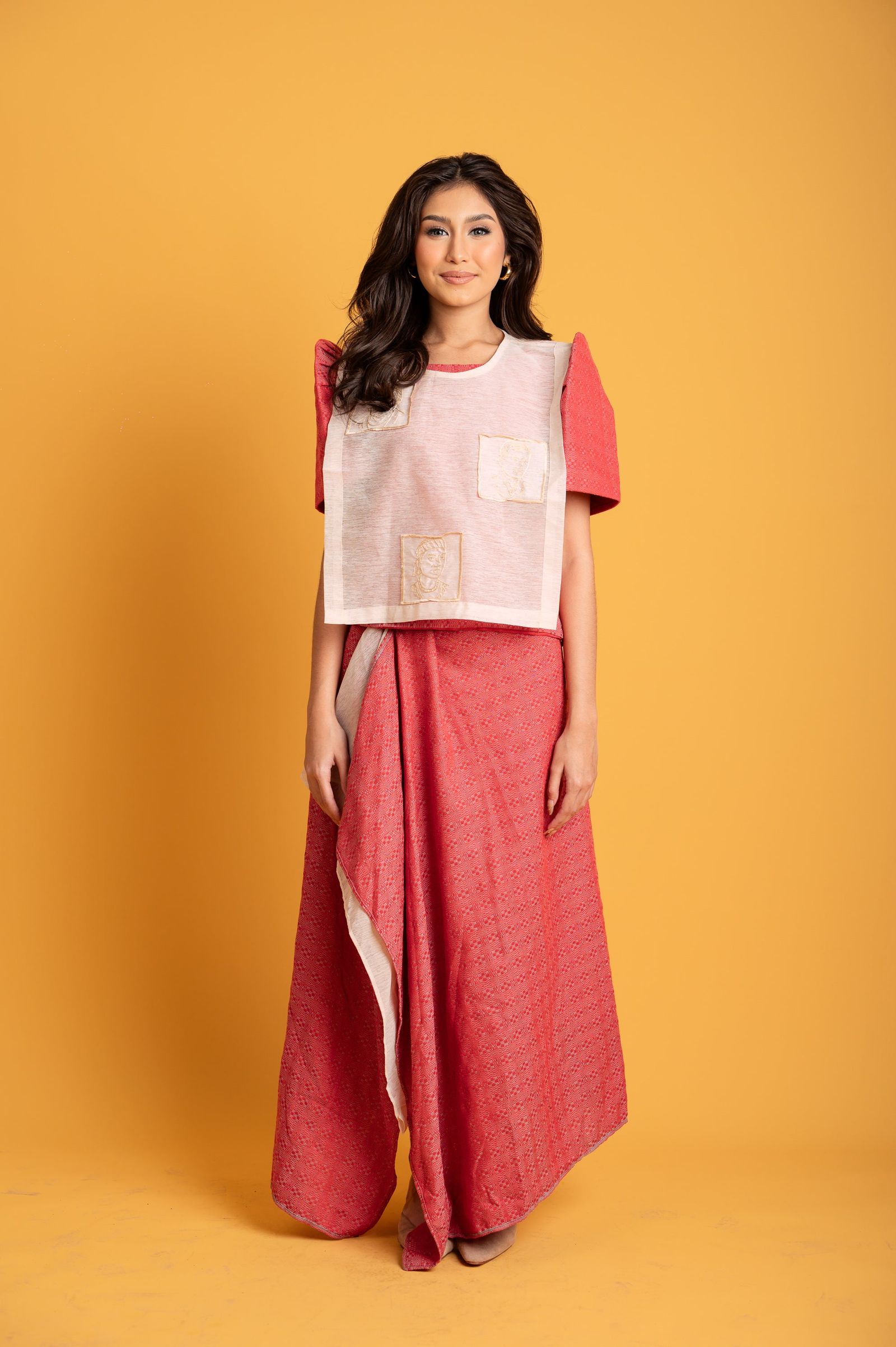 MNL EMGEE by Get Spotted: Two-Piece Pina and Hablon Combo