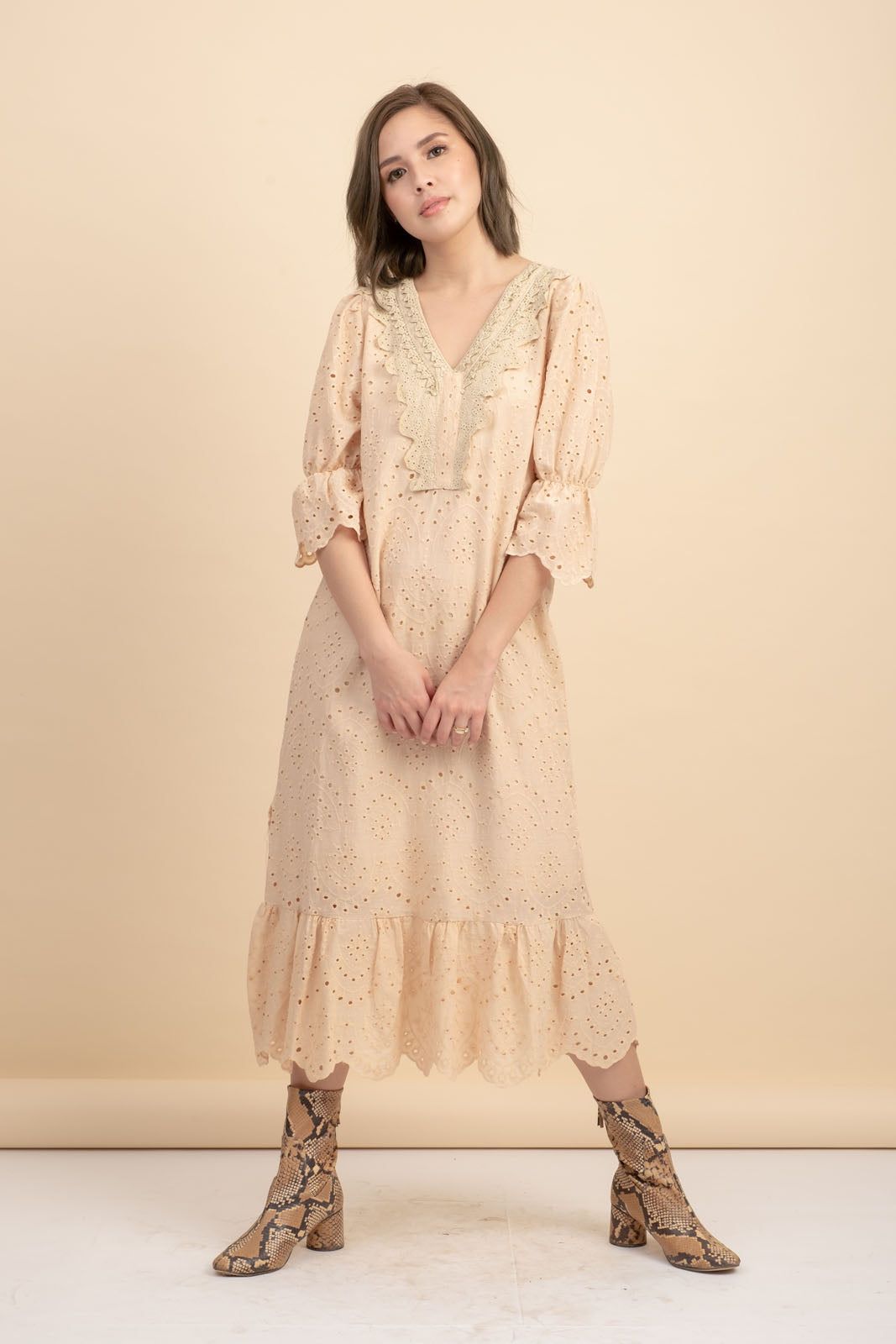 Alexa Nude Midi Dress