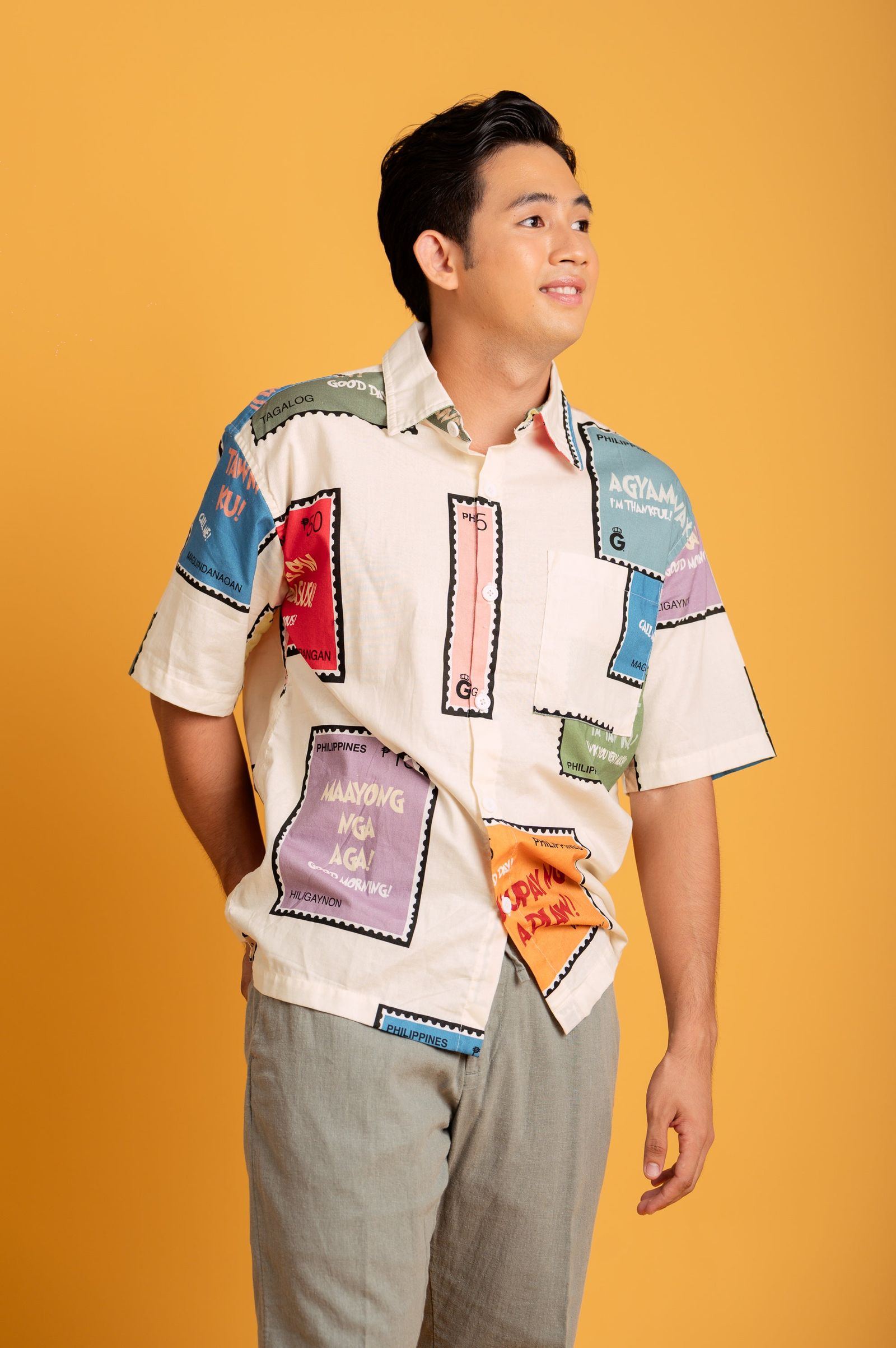 MNL EMGEE by Get Spotted : Isagani Oversized Top in Tatak Pinoy Fabric