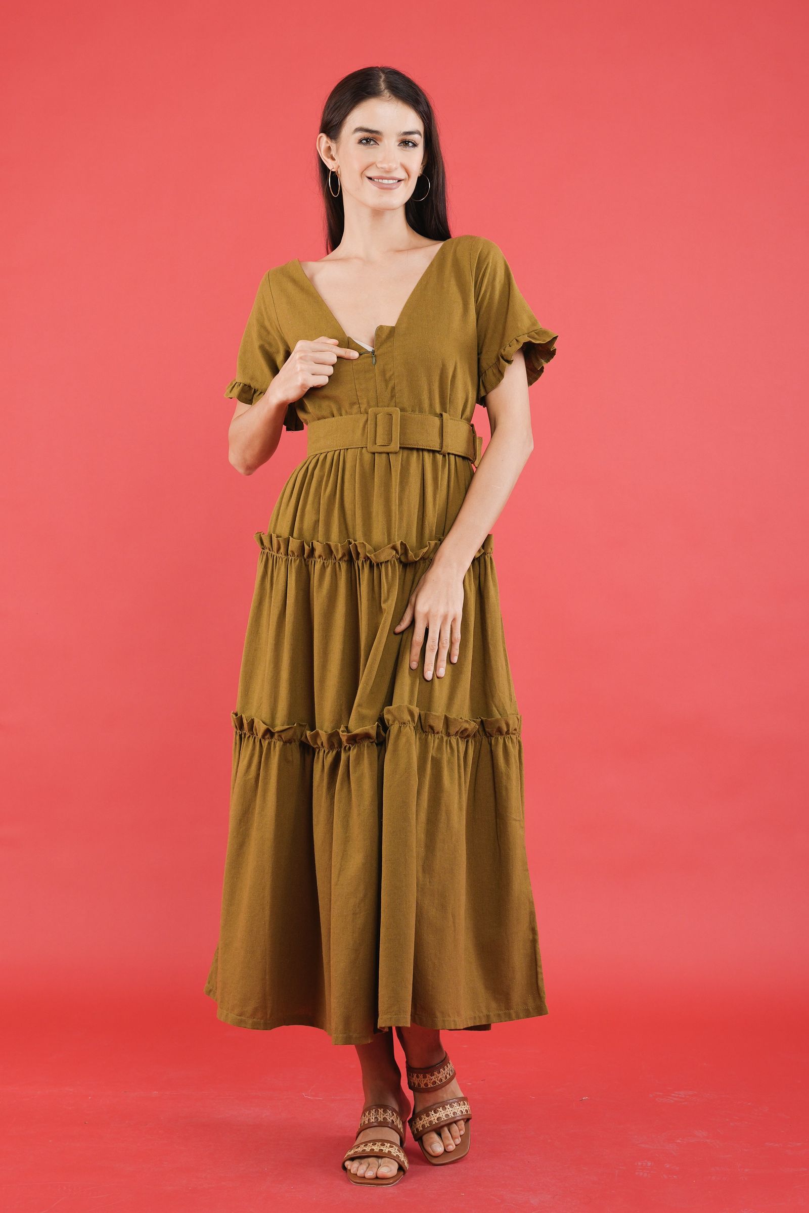 GET SPOTTED SHOP STOCKS GS Holiday: Monica A-line Maxi Dress