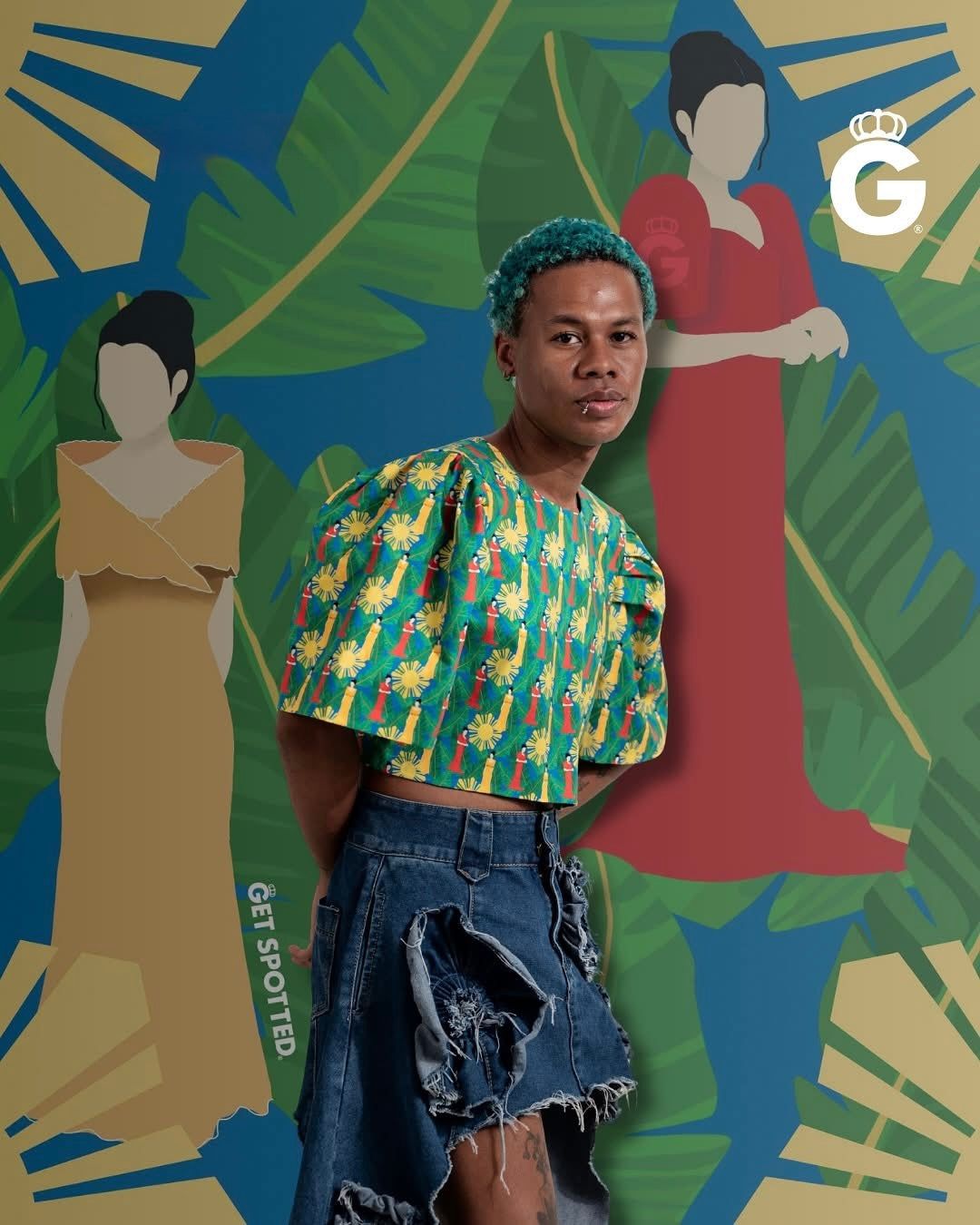 MNL EMGEE by Get Spotted : Artist Series Gabriela Top in Lakambini Print