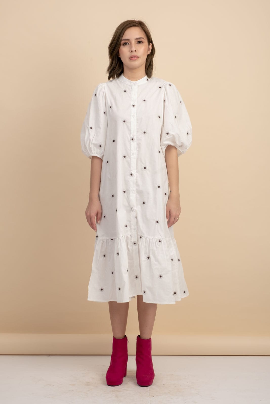 Liz Dress w/ Puffed Sleeves