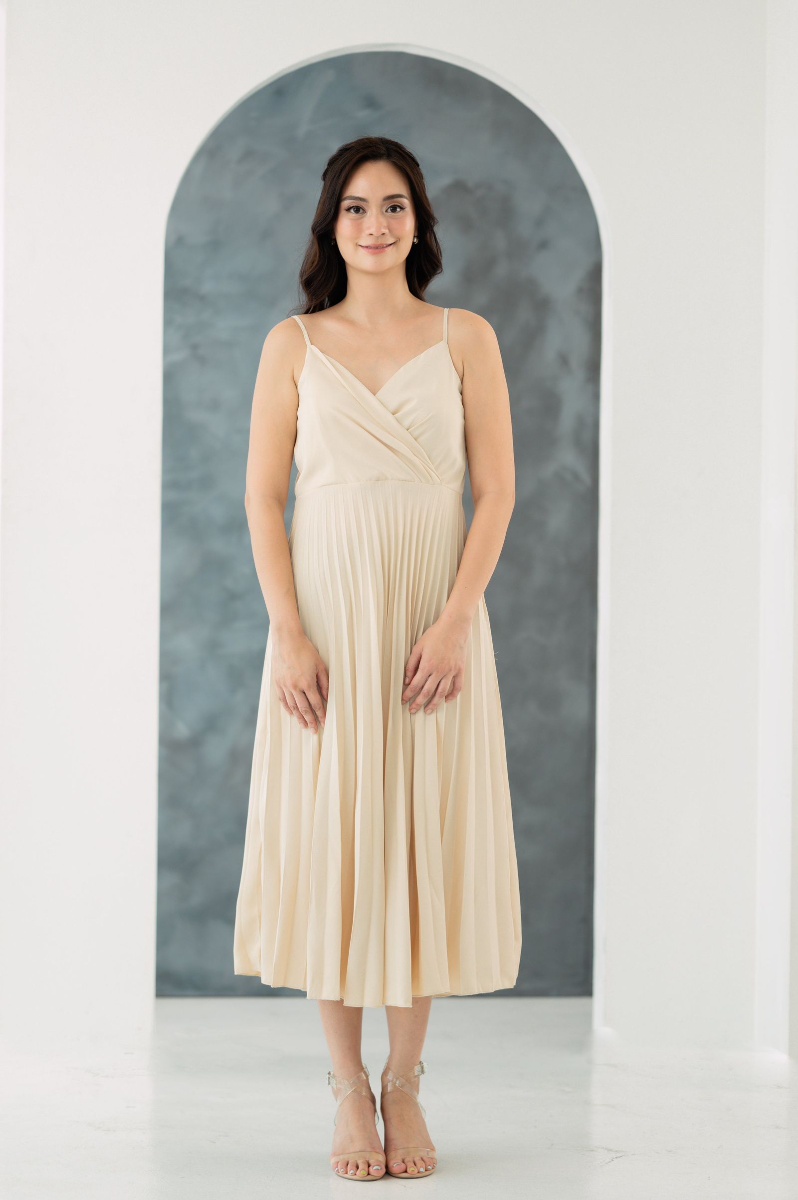 GS Party: Kenny Pleated Spaghetti Dress