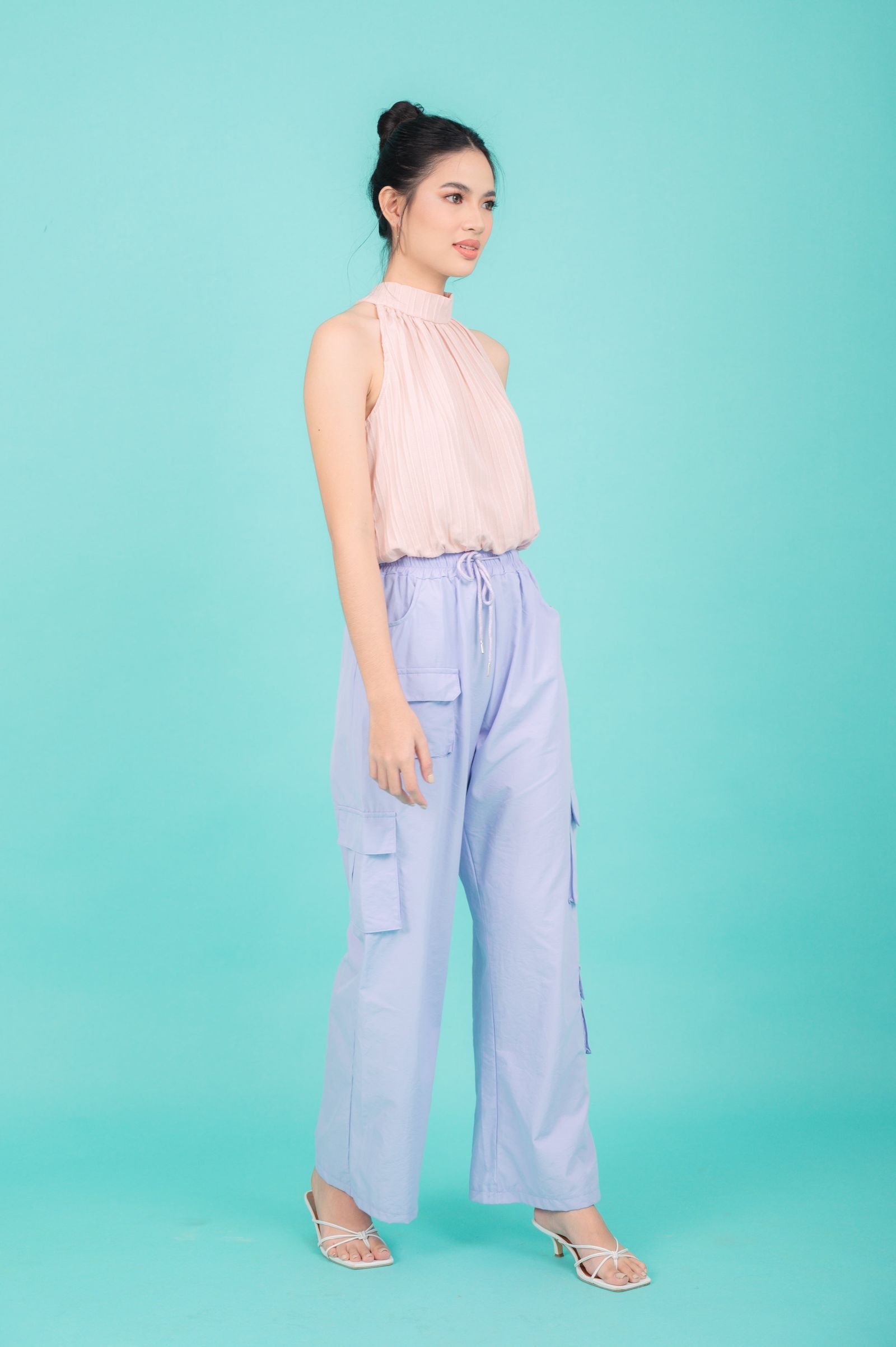 GS Basics 2: Karen Pleated Halter Top