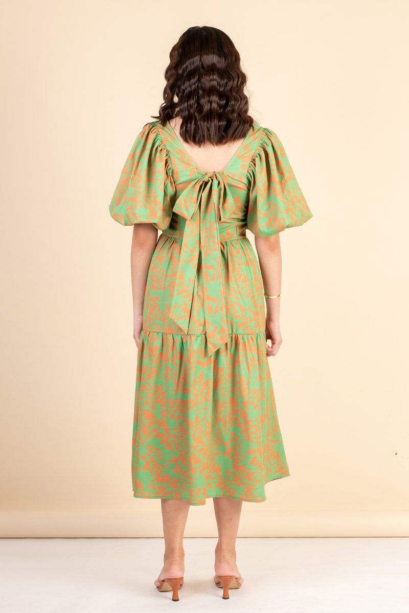 Fayette Green Floral Dress