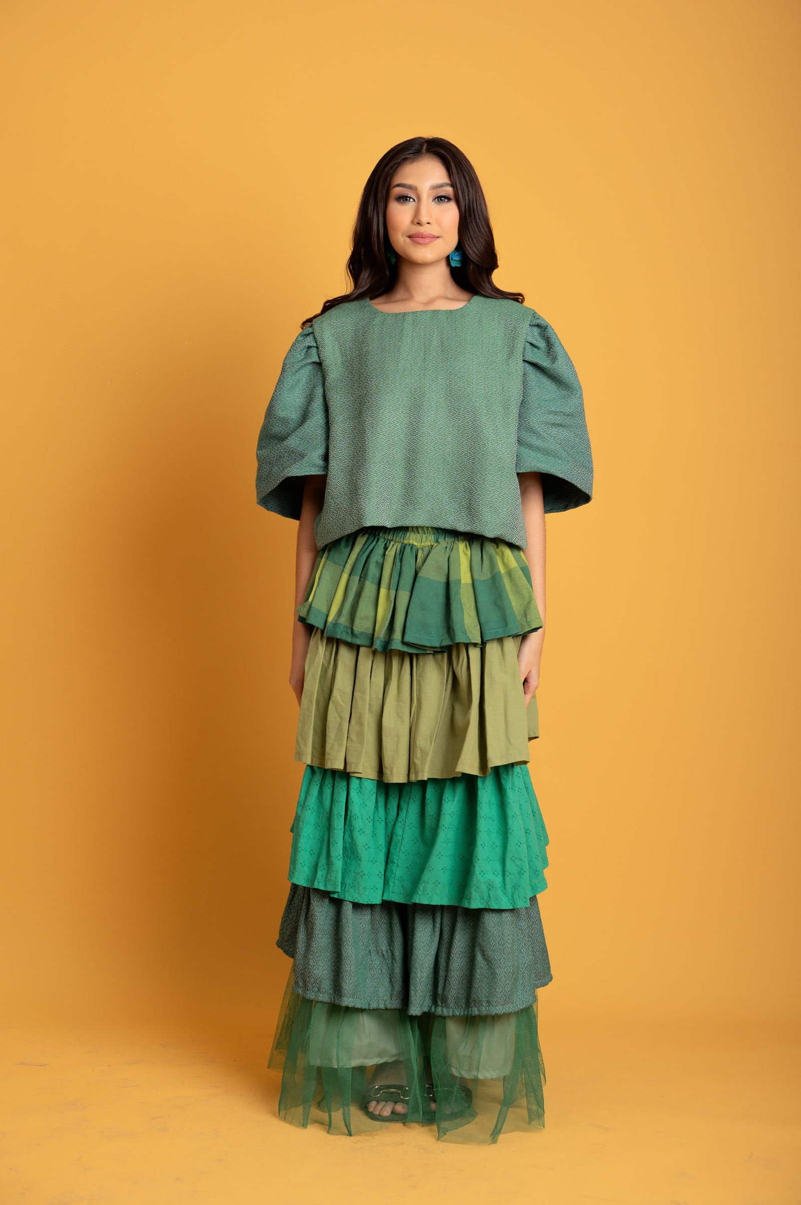MNL EMGEE by Get Spotted: Oversized Gabriela in Green Hablon