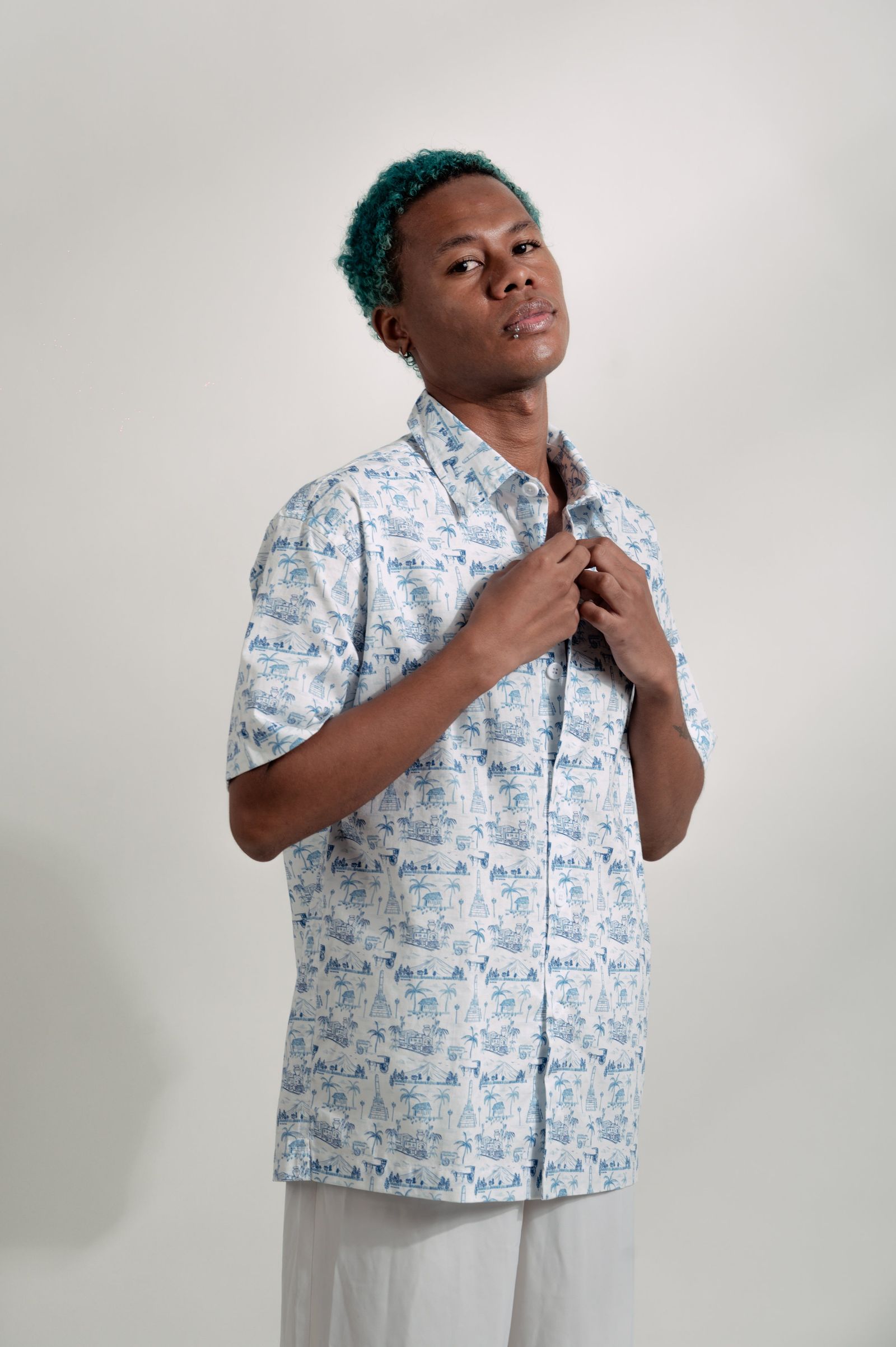 MNL EMGEE by Get Spotted : Beni Buttondown in Toile de Pinoy Fabric