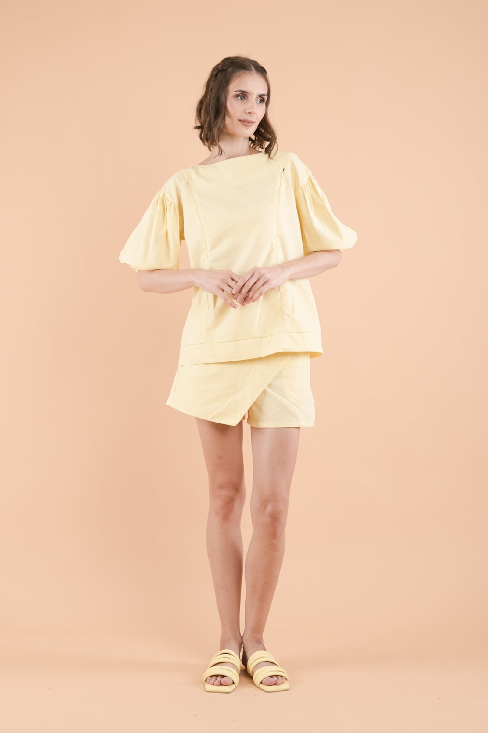 GET SPOTTED SHOP STOCKS Mix and Match Bottoms: Ava Puff-sleeved Top
