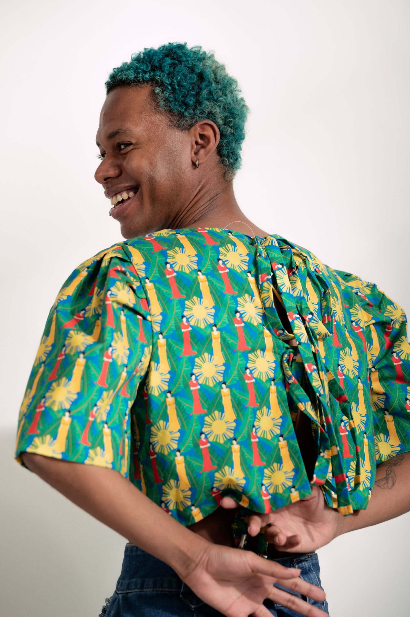 MNL EMGEE by Get Spotted : Artist Series Gabriela Top in Lakambini Print