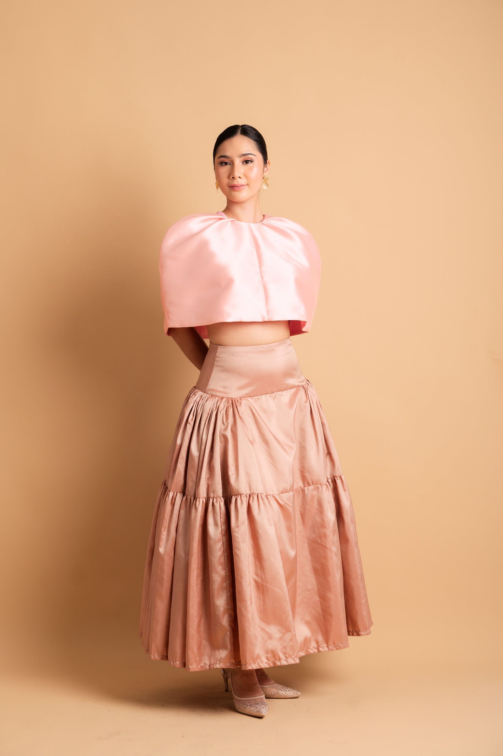 Cocktail: Artie Luxurious Cape Top in Pink