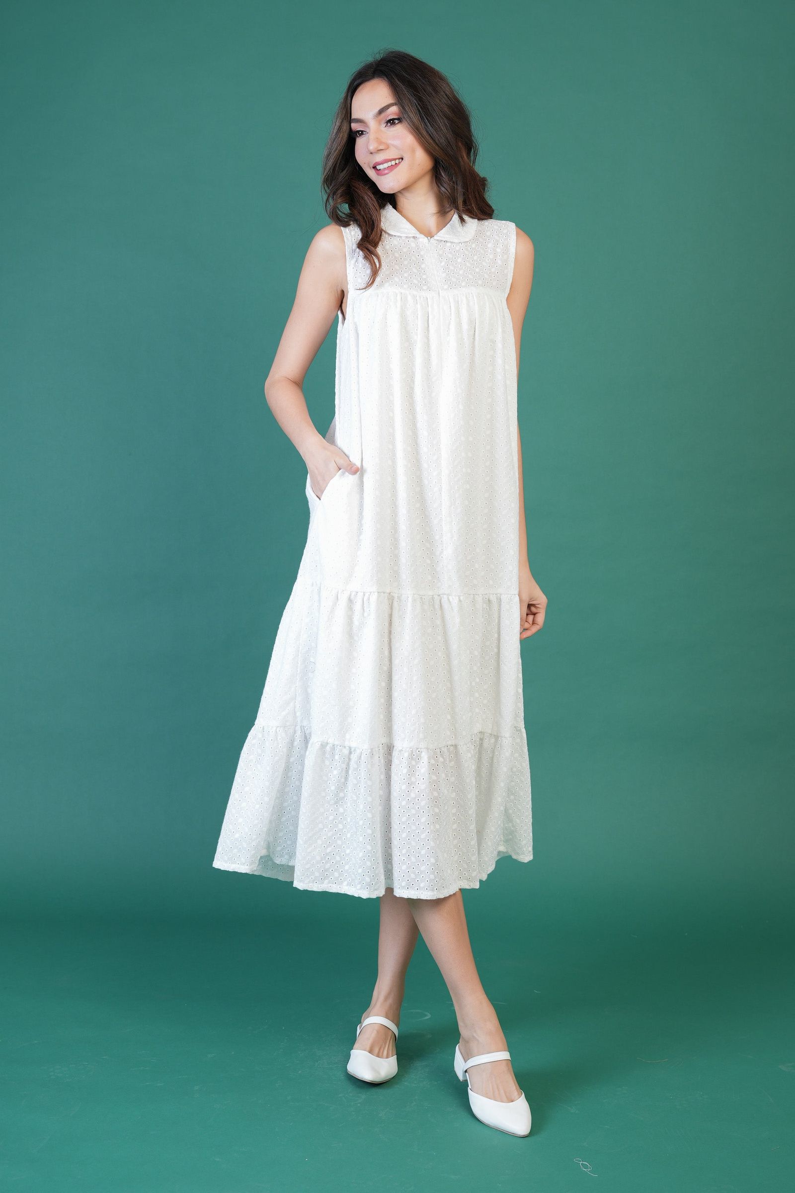 GET SPOTTED SHOP STOCKS  Jenny Whites Collection: Alexa Premium Eyelet Dress