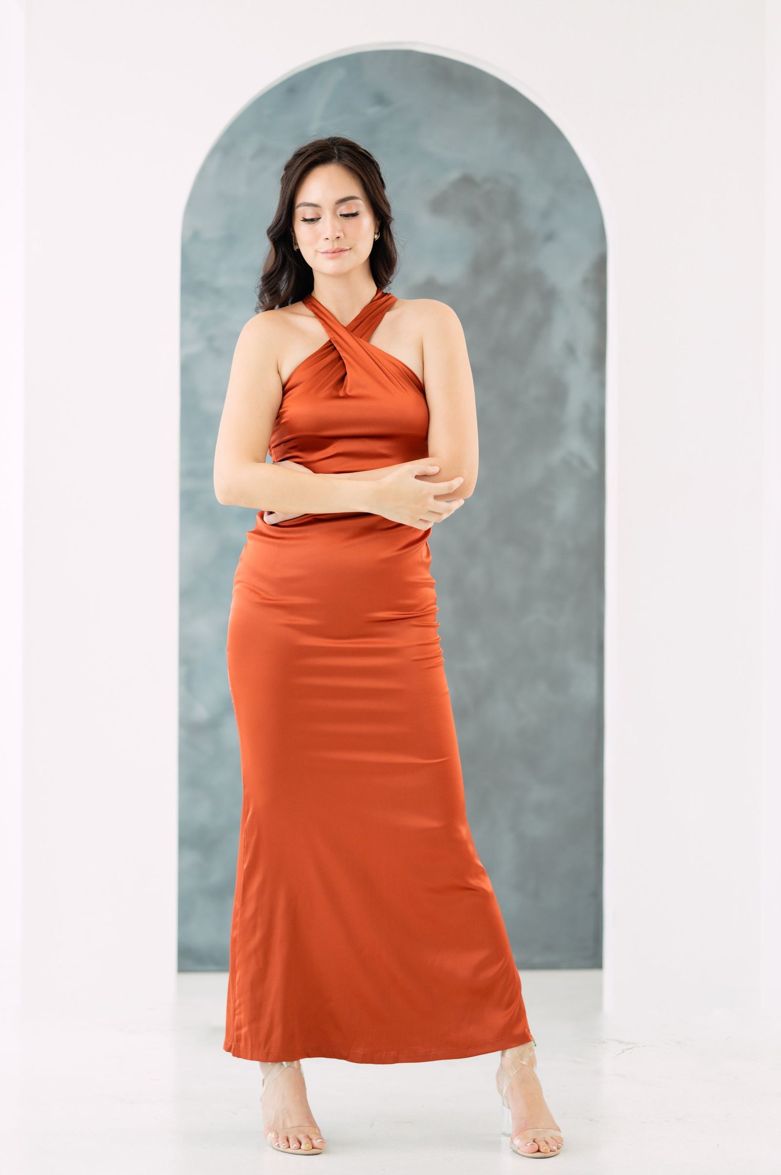 GS Party: Anna Halter/Backless Silk Maxi